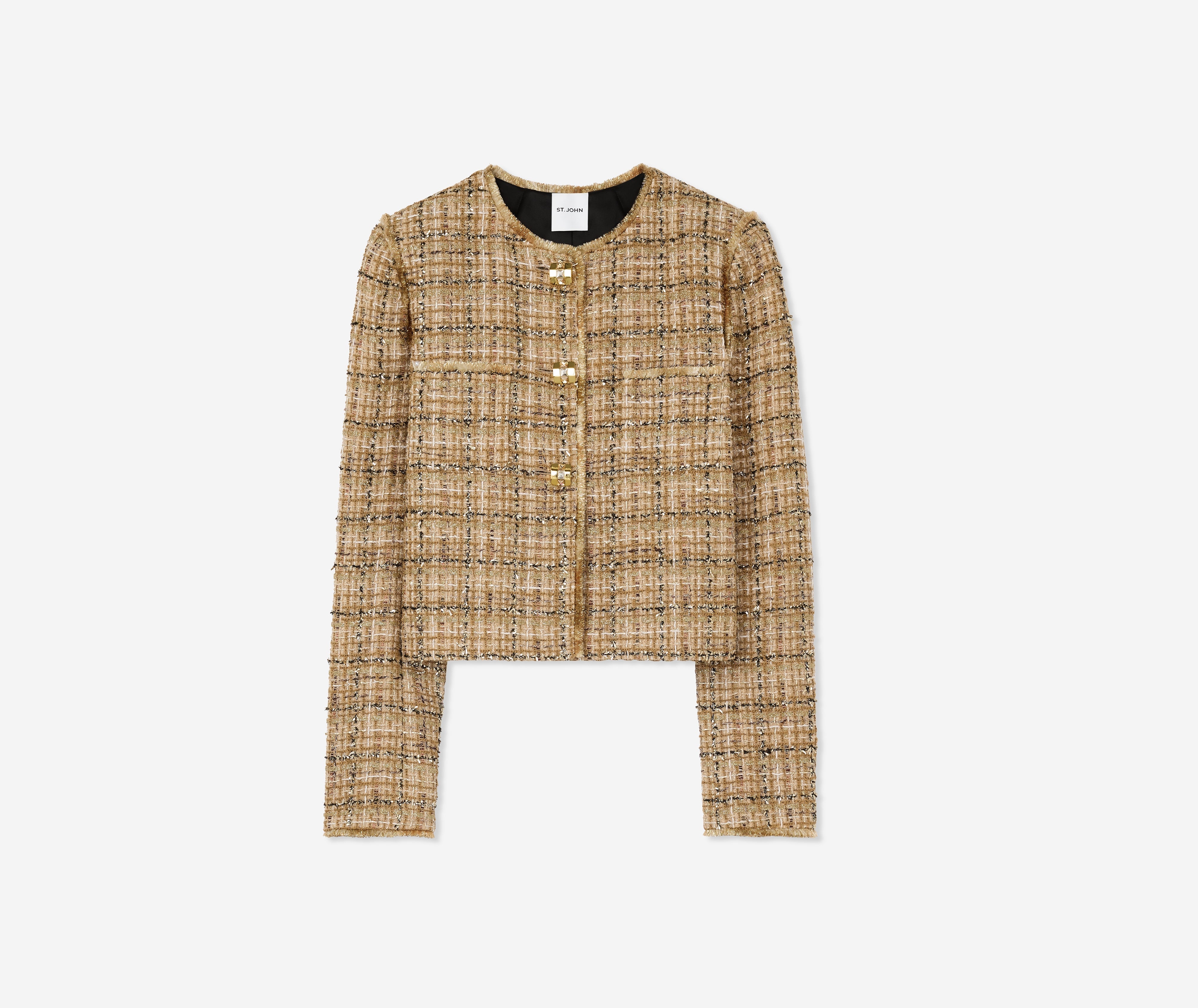美品☆ST.JOHN ジャケット ウール レーヨン USA製 サイズ2 C906