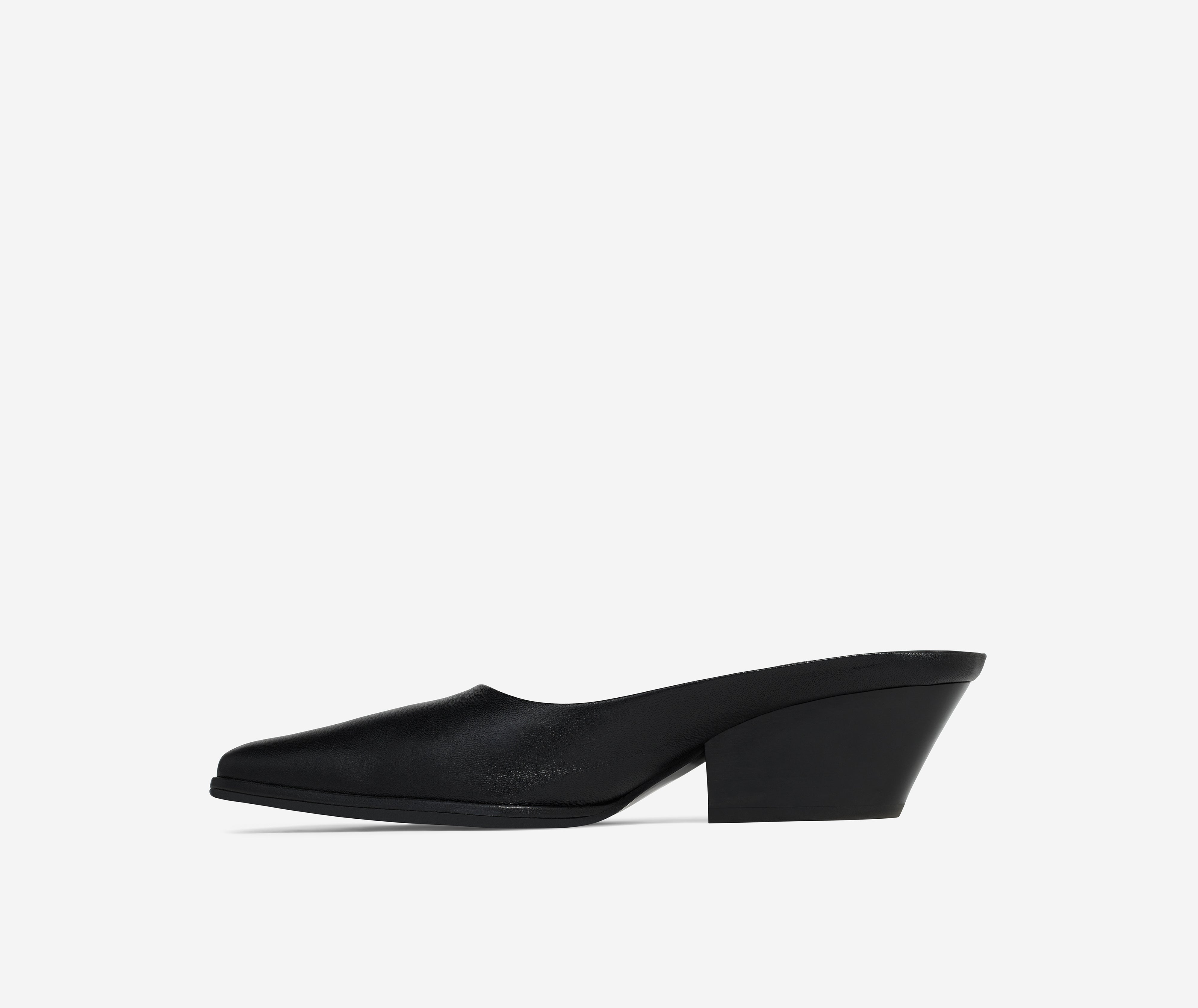 Pleated Leather Mule – St. John Knits