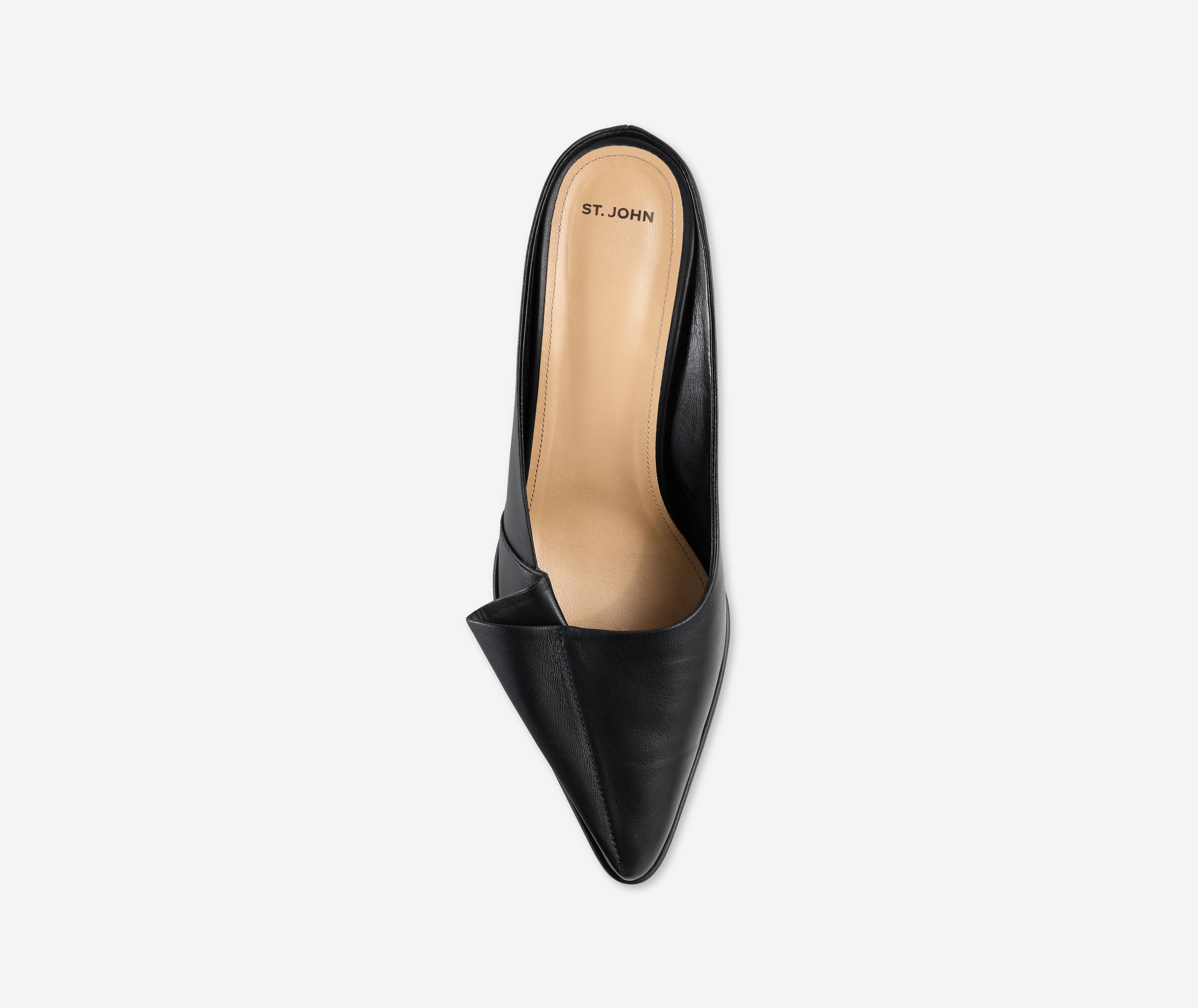 Pleated Leather Mule – St. John Knits