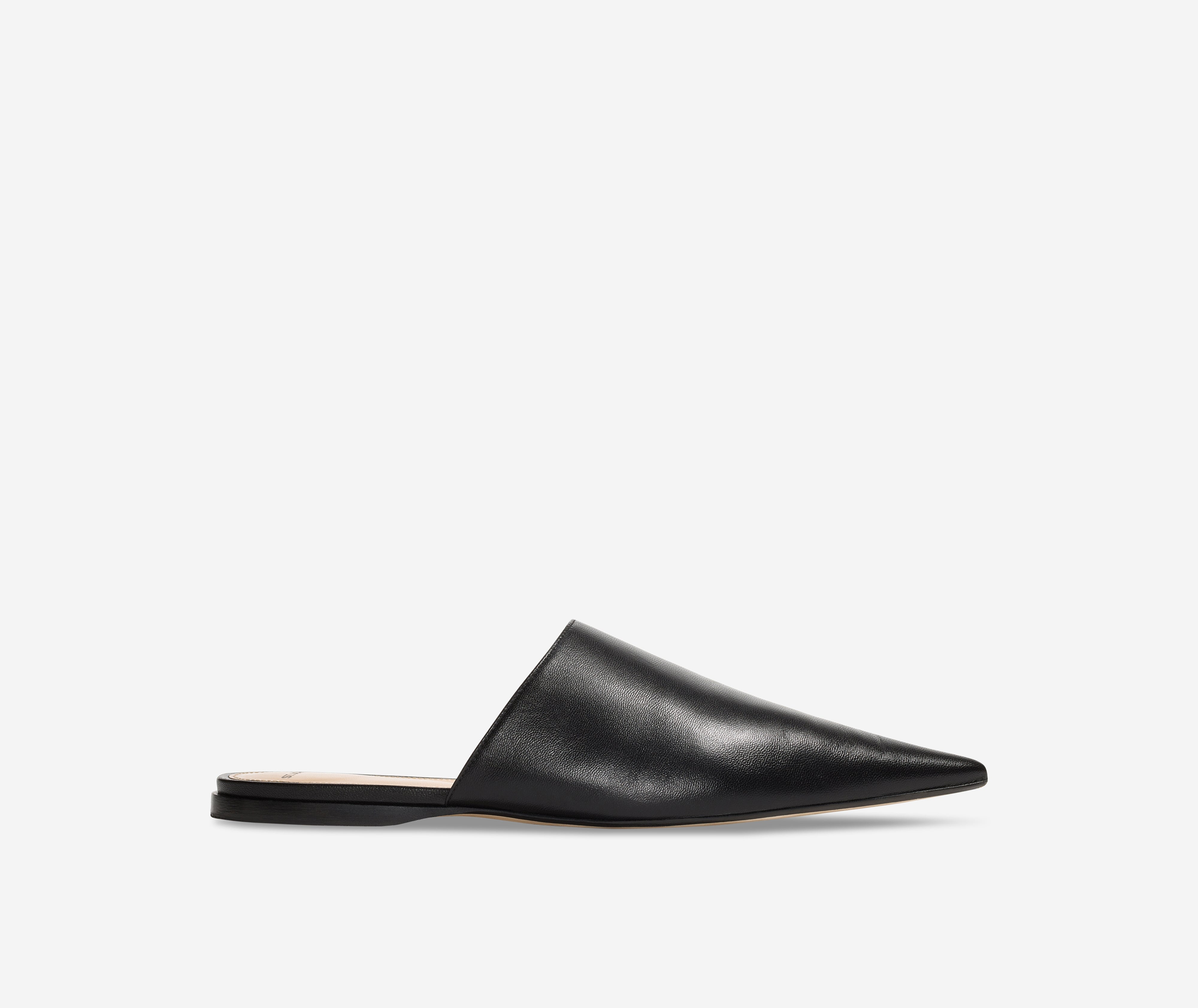 靴 FOOT INDUSTRY LEATHER MULES KNITTING Flat Leather Mule – St. John Knits