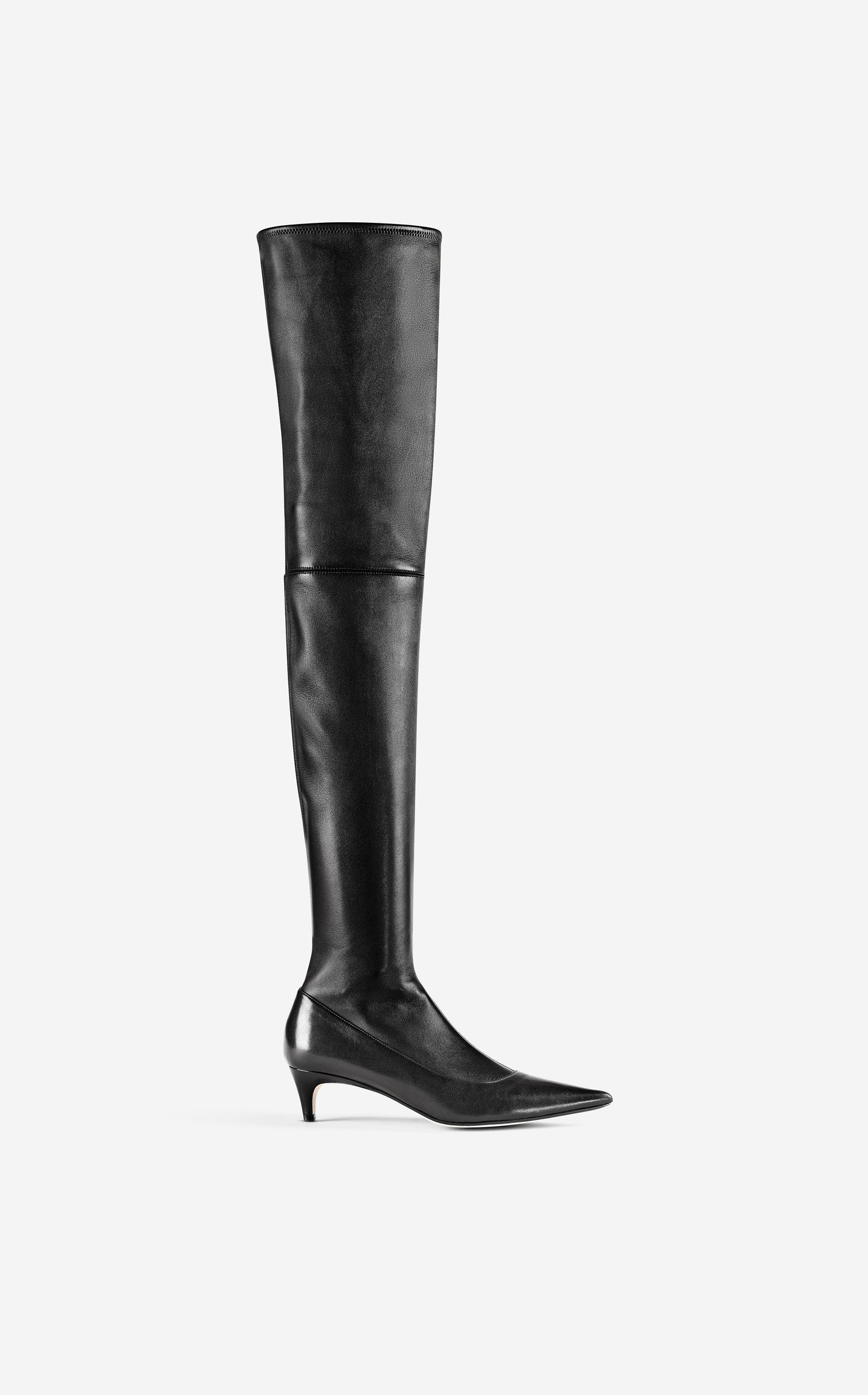 Stretch Leather Over-the-Knee Boot