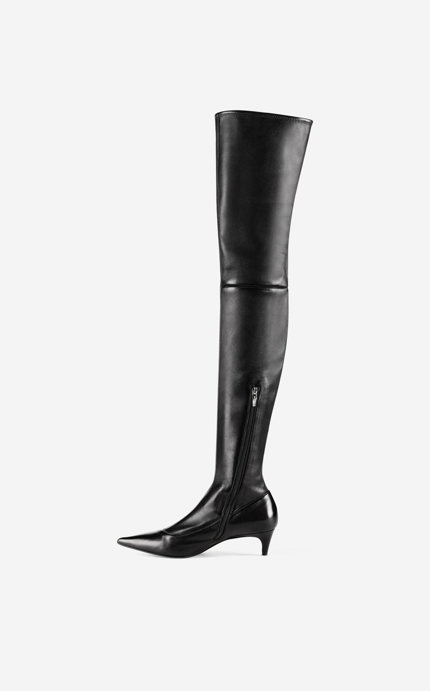 Stretch Leather Over-the-Knee Boot