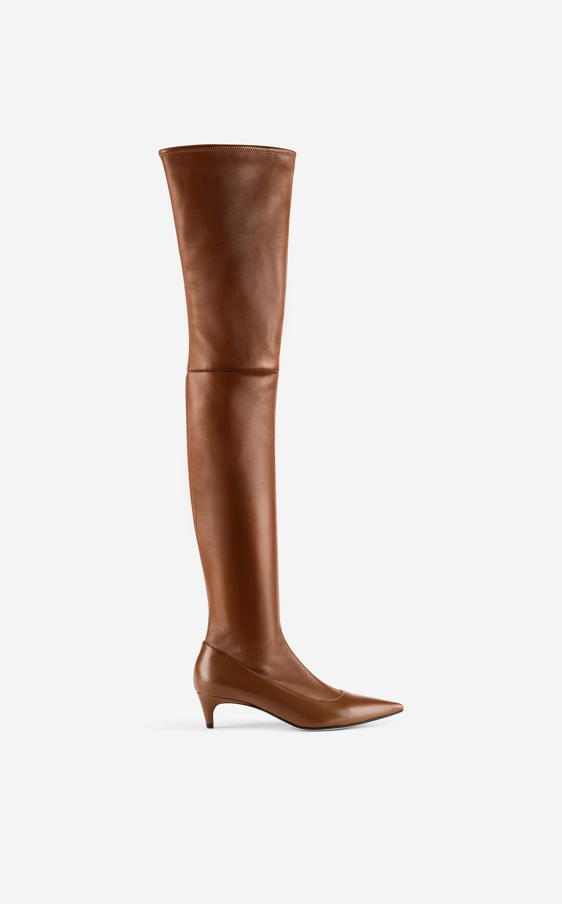 Stretch Leather Over-the-Knee Boot