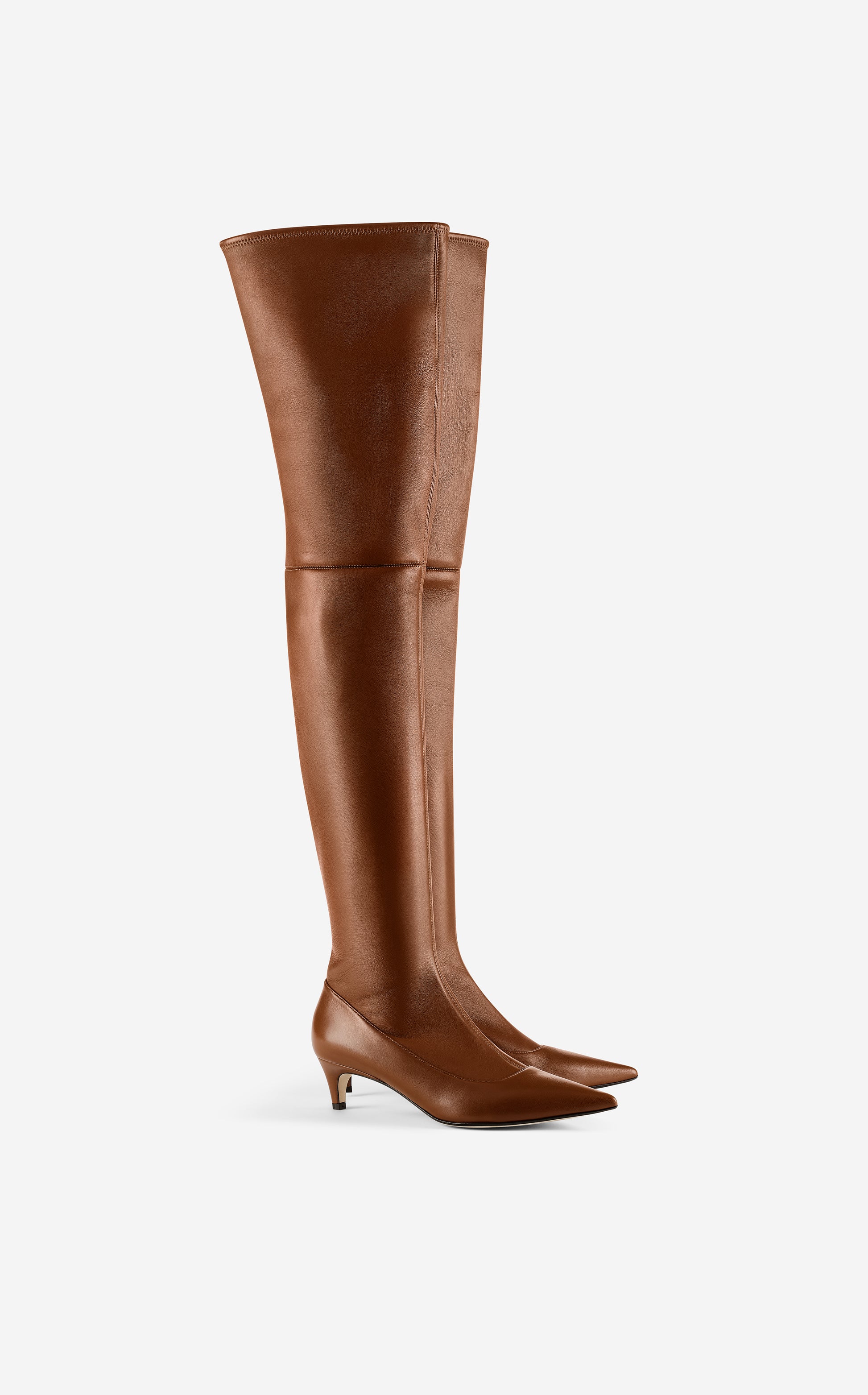 Stretch Leather Over-the-Knee Boot