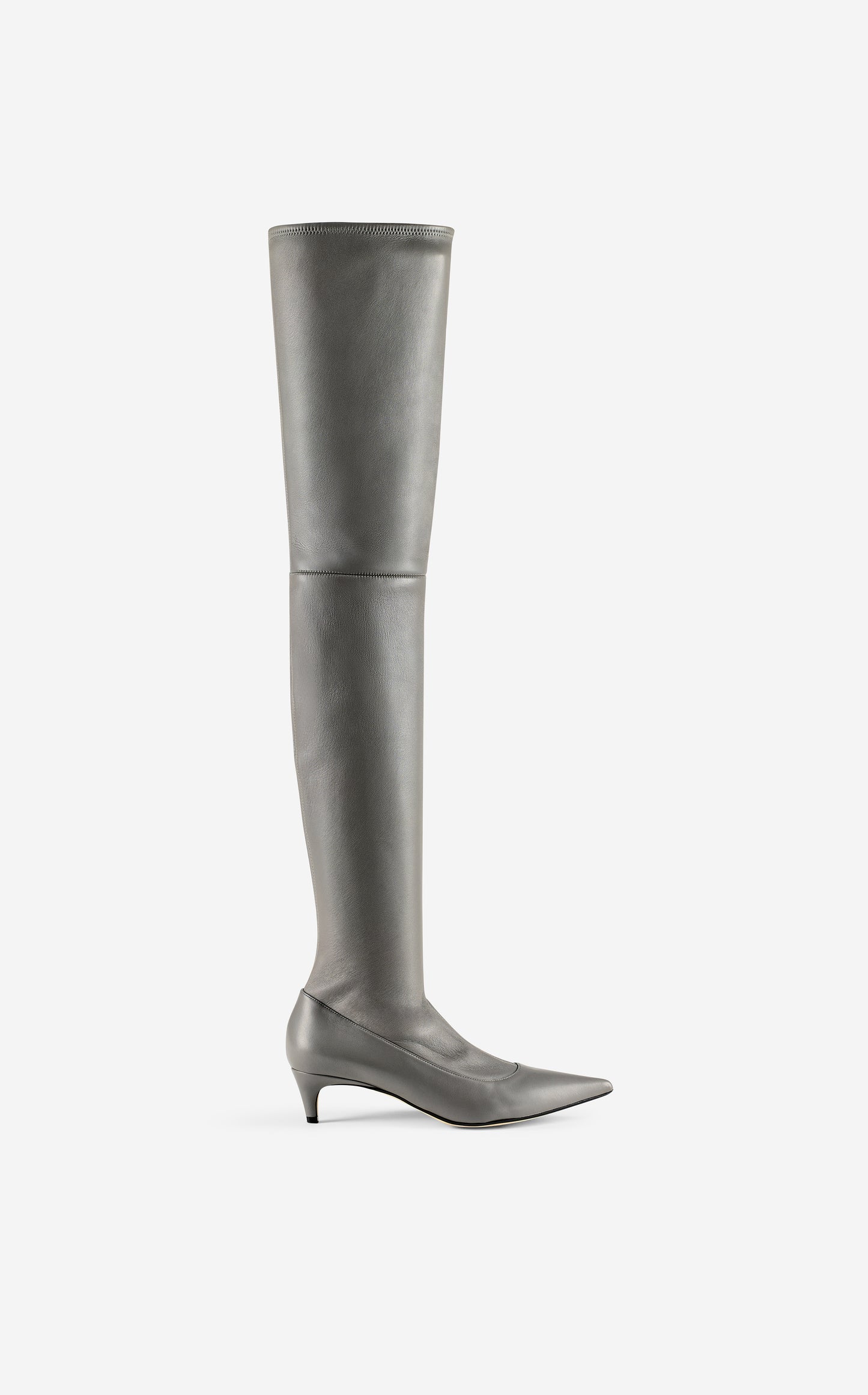 Stretch Leather Over-the-Knee Boot