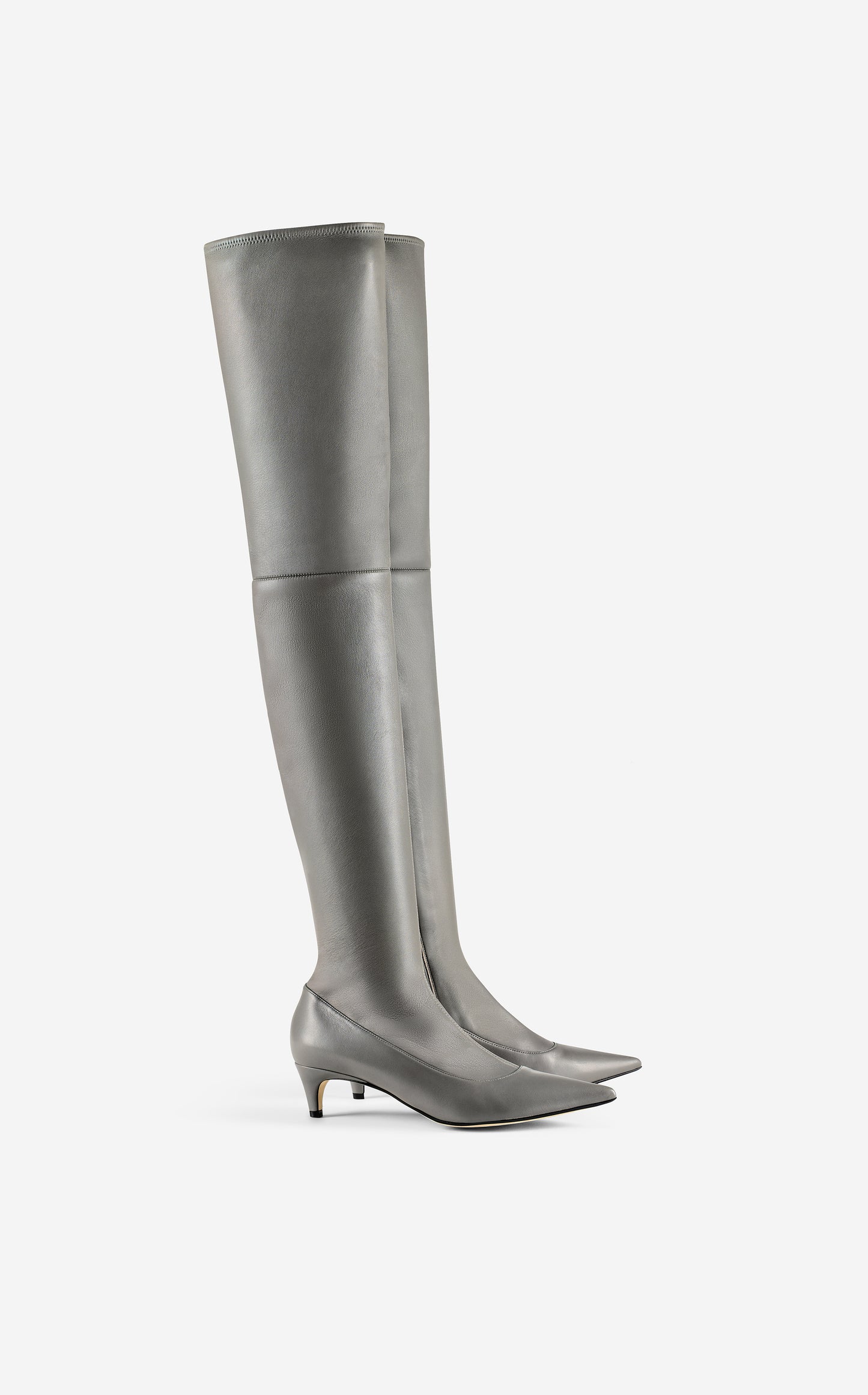 Stretch Leather Over-the-Knee Boot