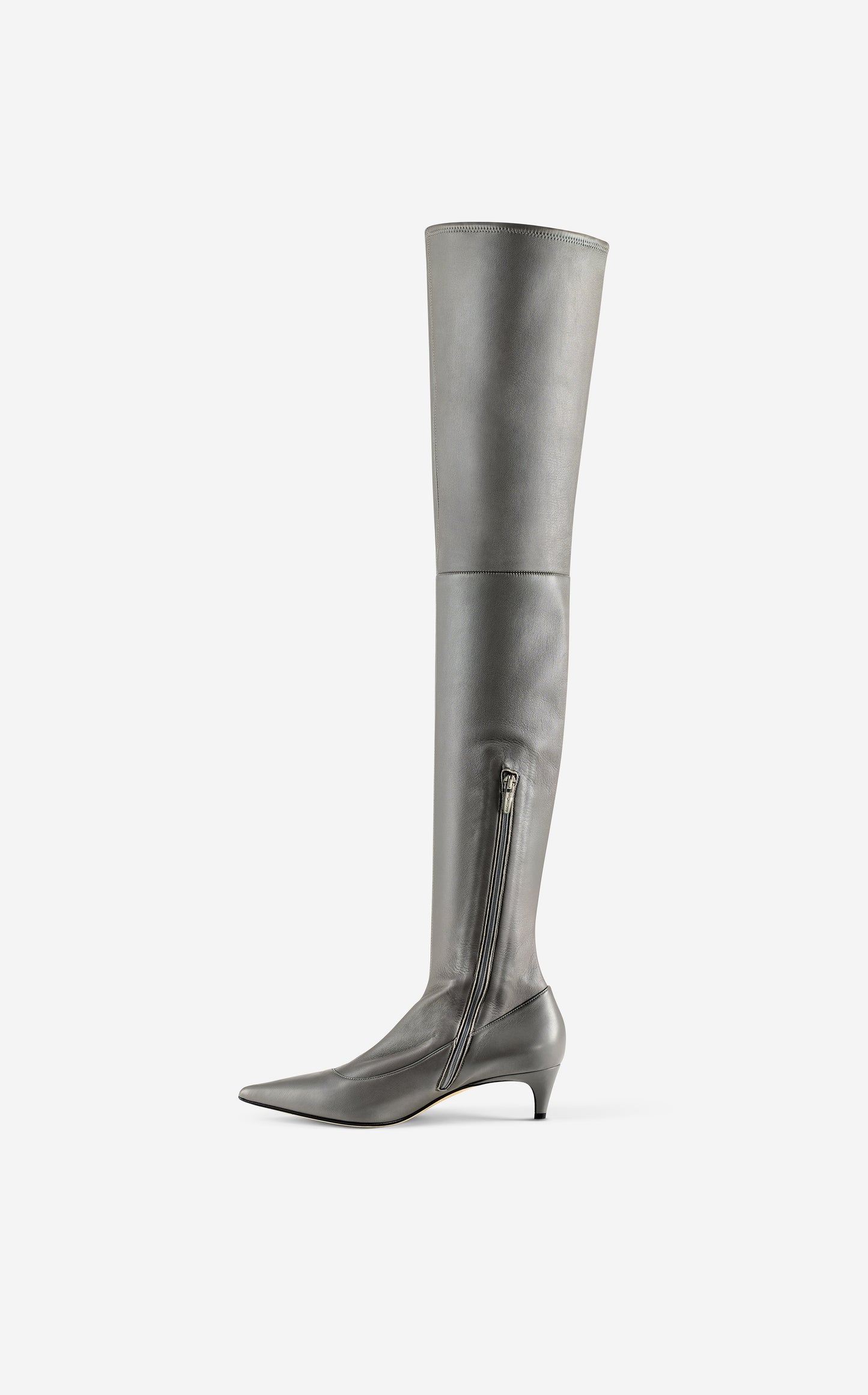 Stretch Leather Over-the-Knee Boot