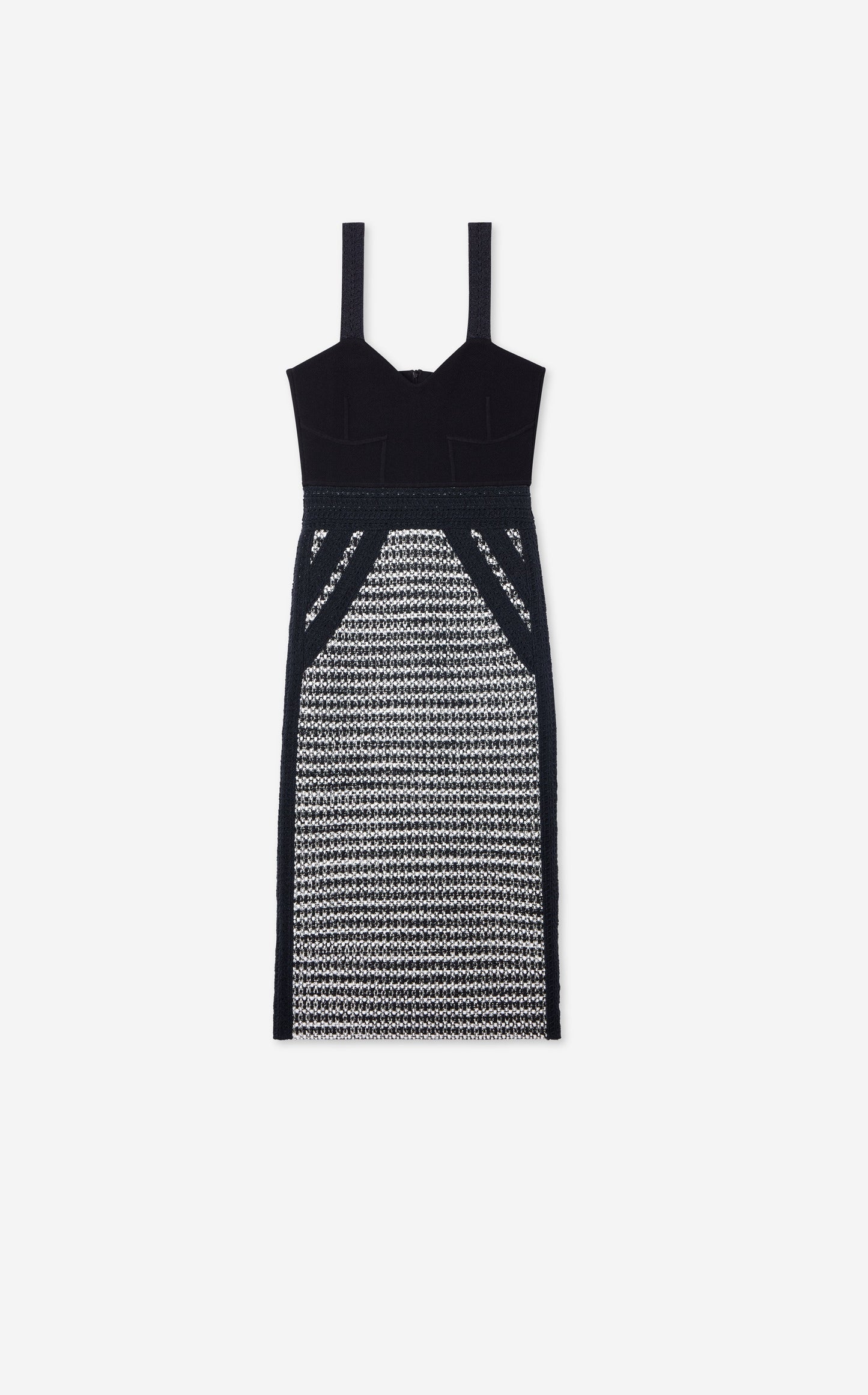 Mixed Stretch Knit Dress