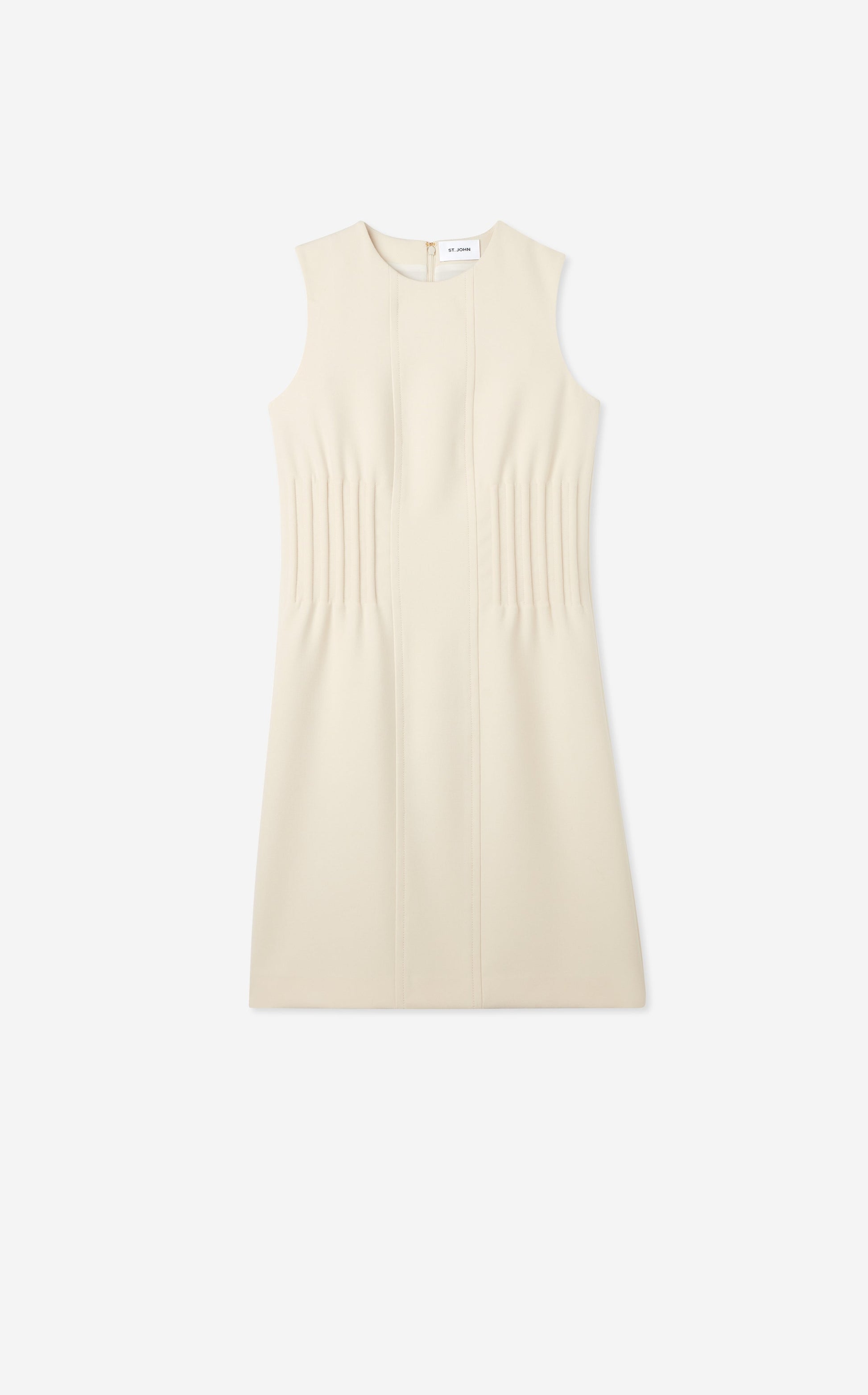 Stretch Crepe Cinched Waist Dress