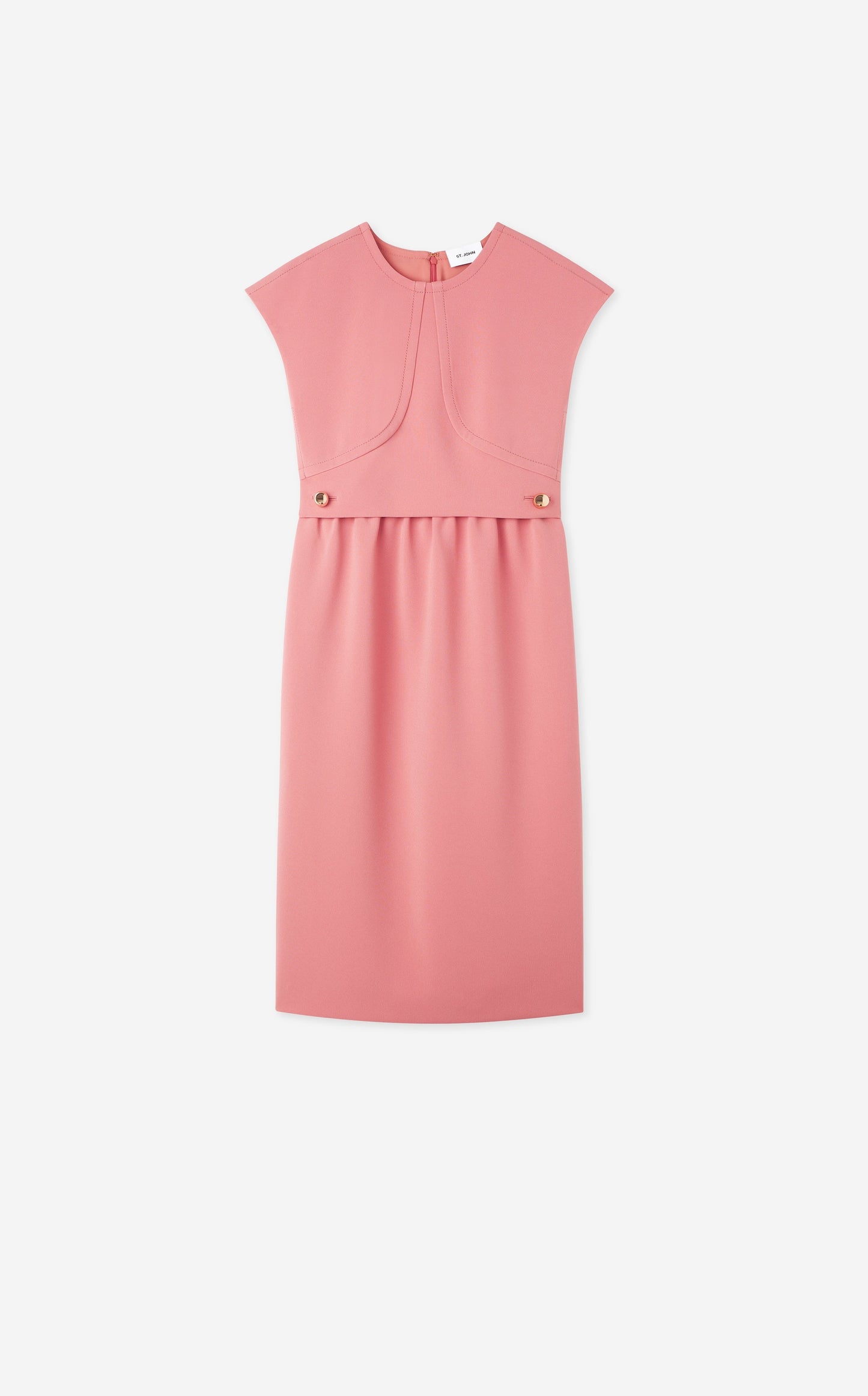 Stretch Cady Cap Sleeve Dress