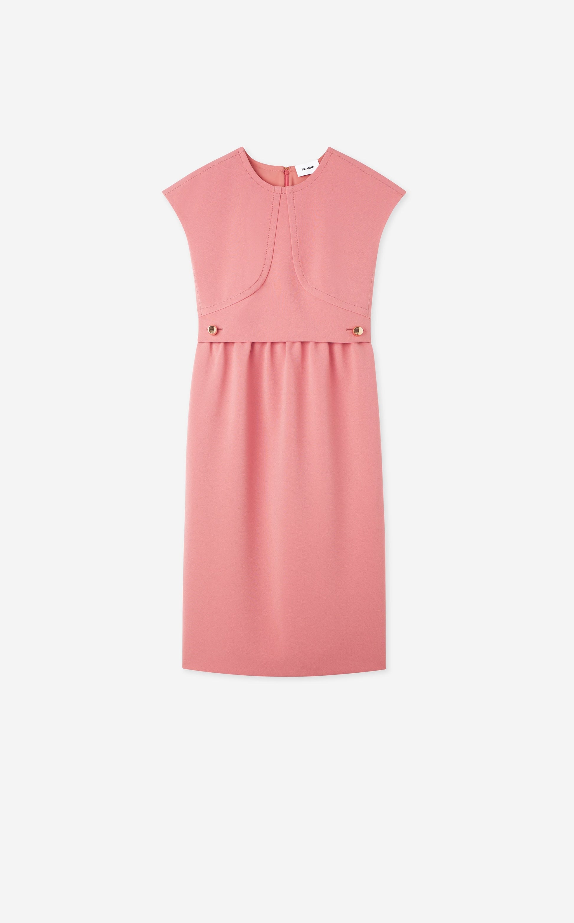 Stretch Cady Cap Sleeve Dress