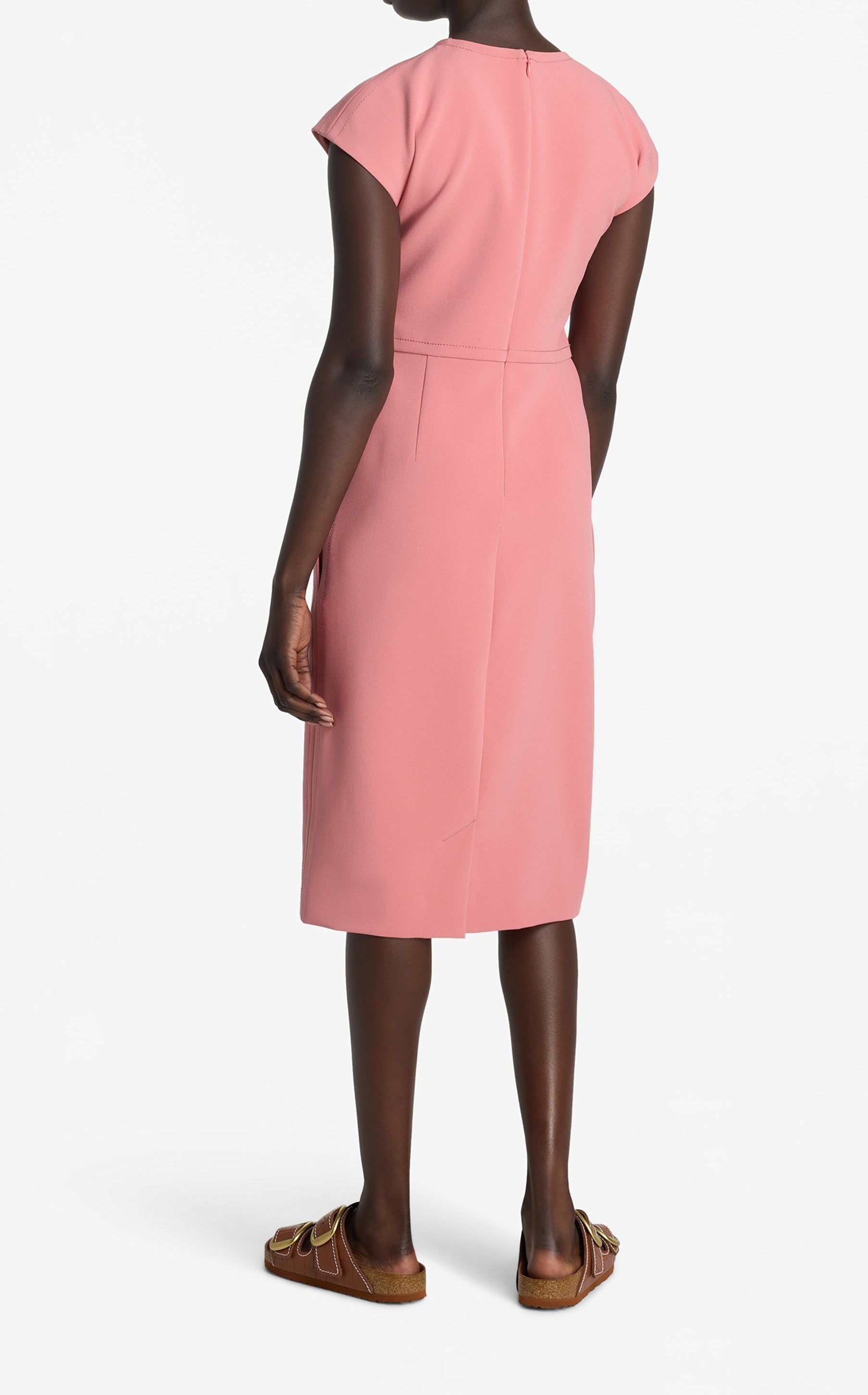 Stretch Cady Cap Sleeve Dress