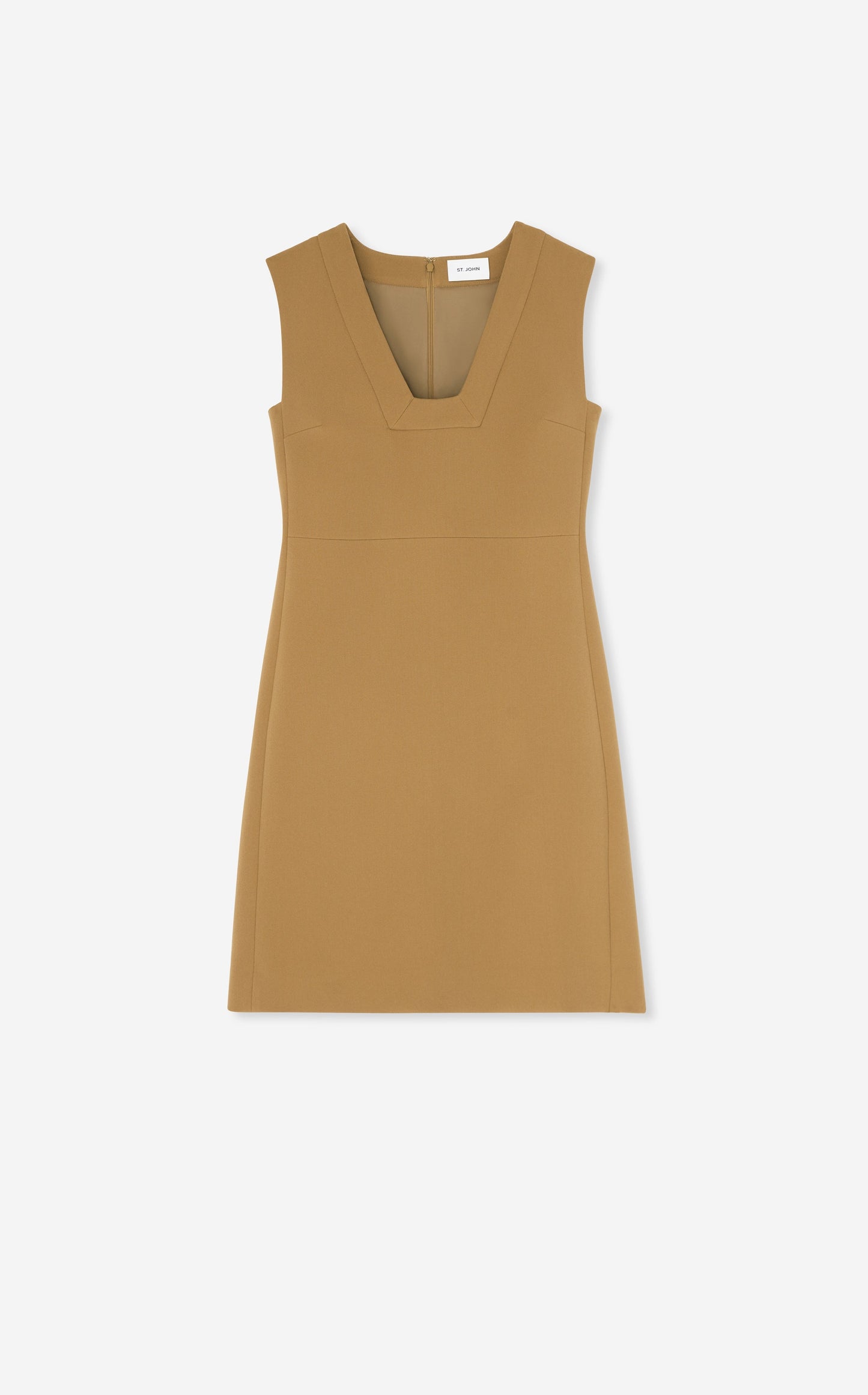 Stretch Crepe Squared V Dress