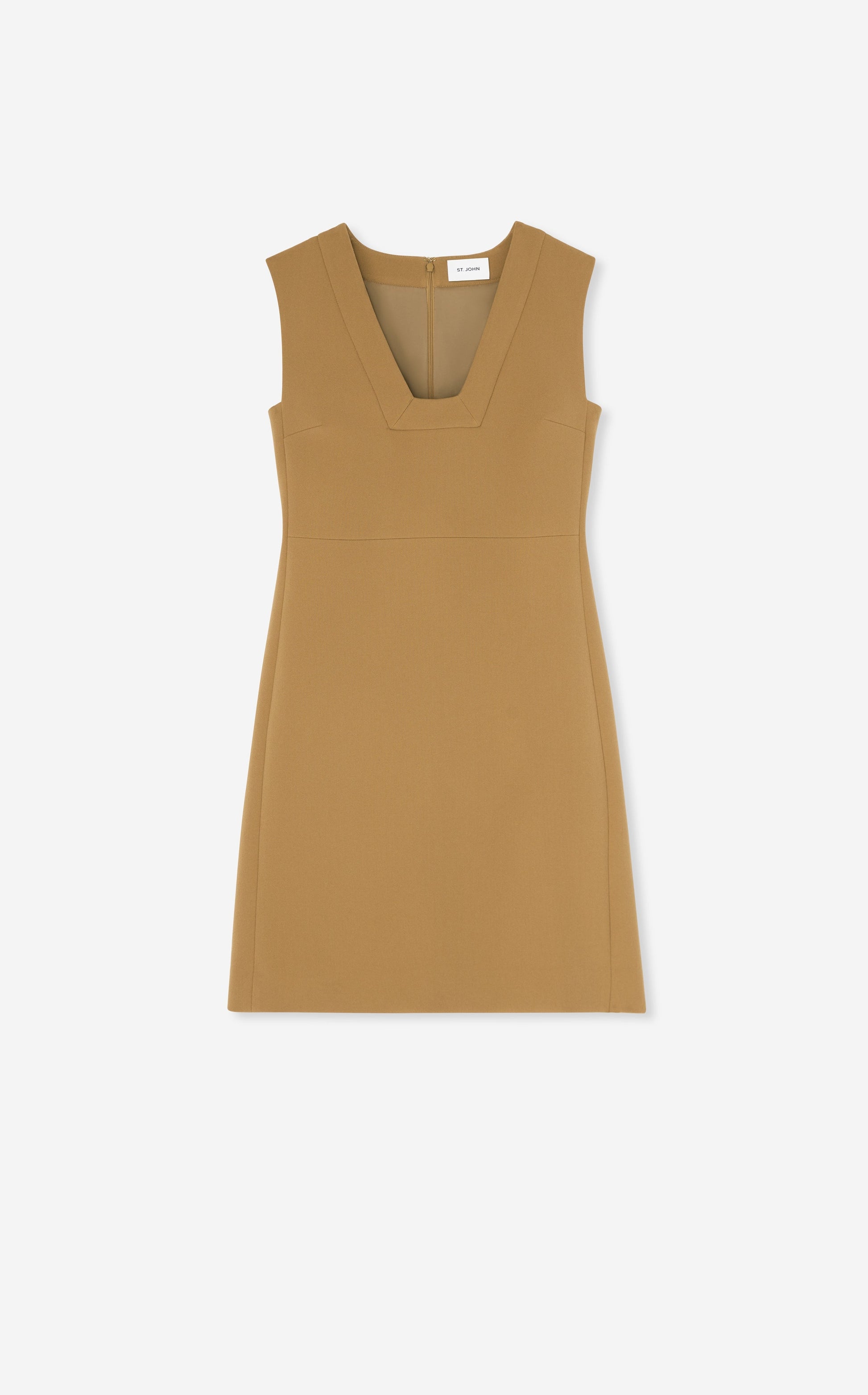 Stretch Crepe Squared V Dress