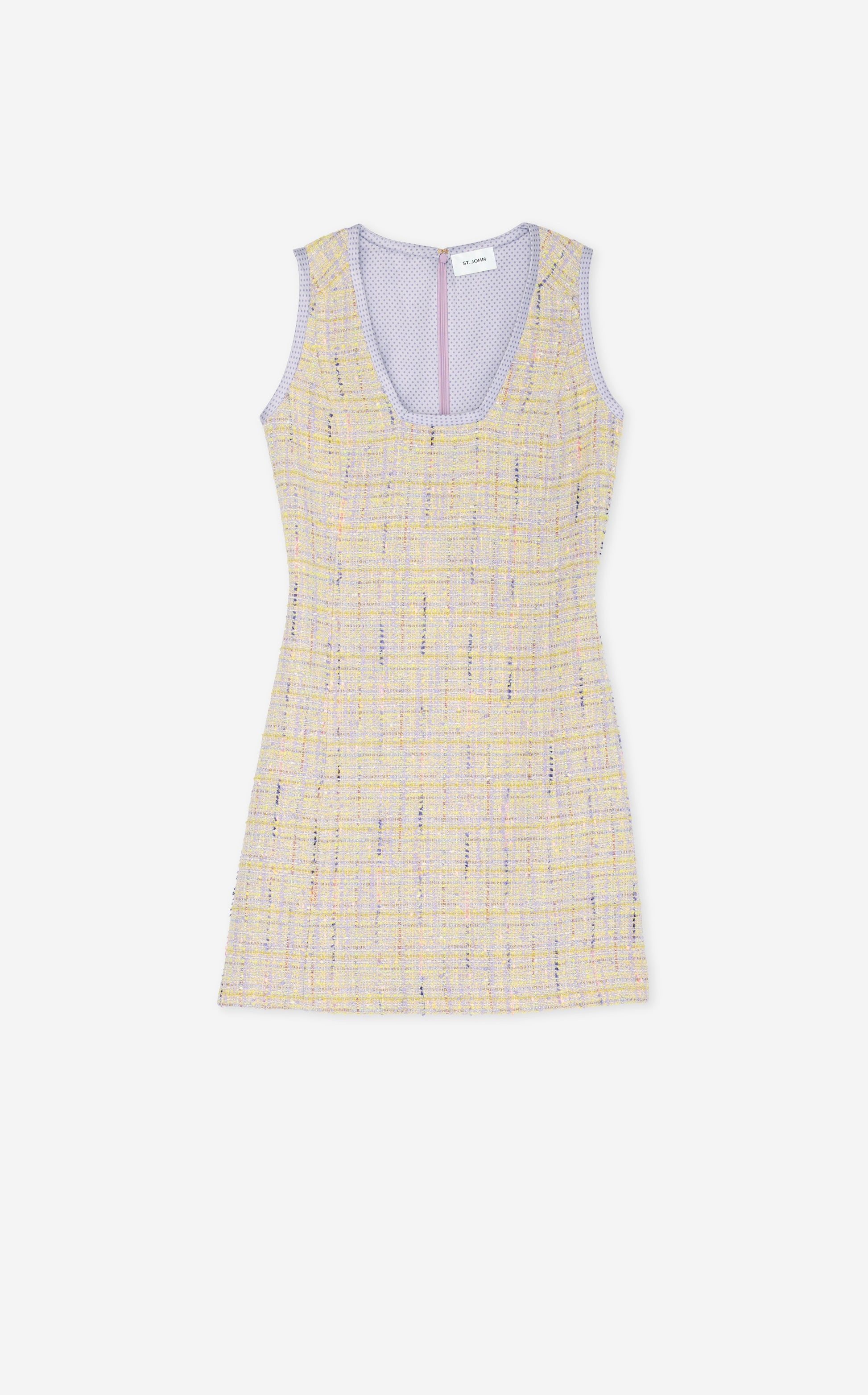 Lurex Tweed V-Neck Dress