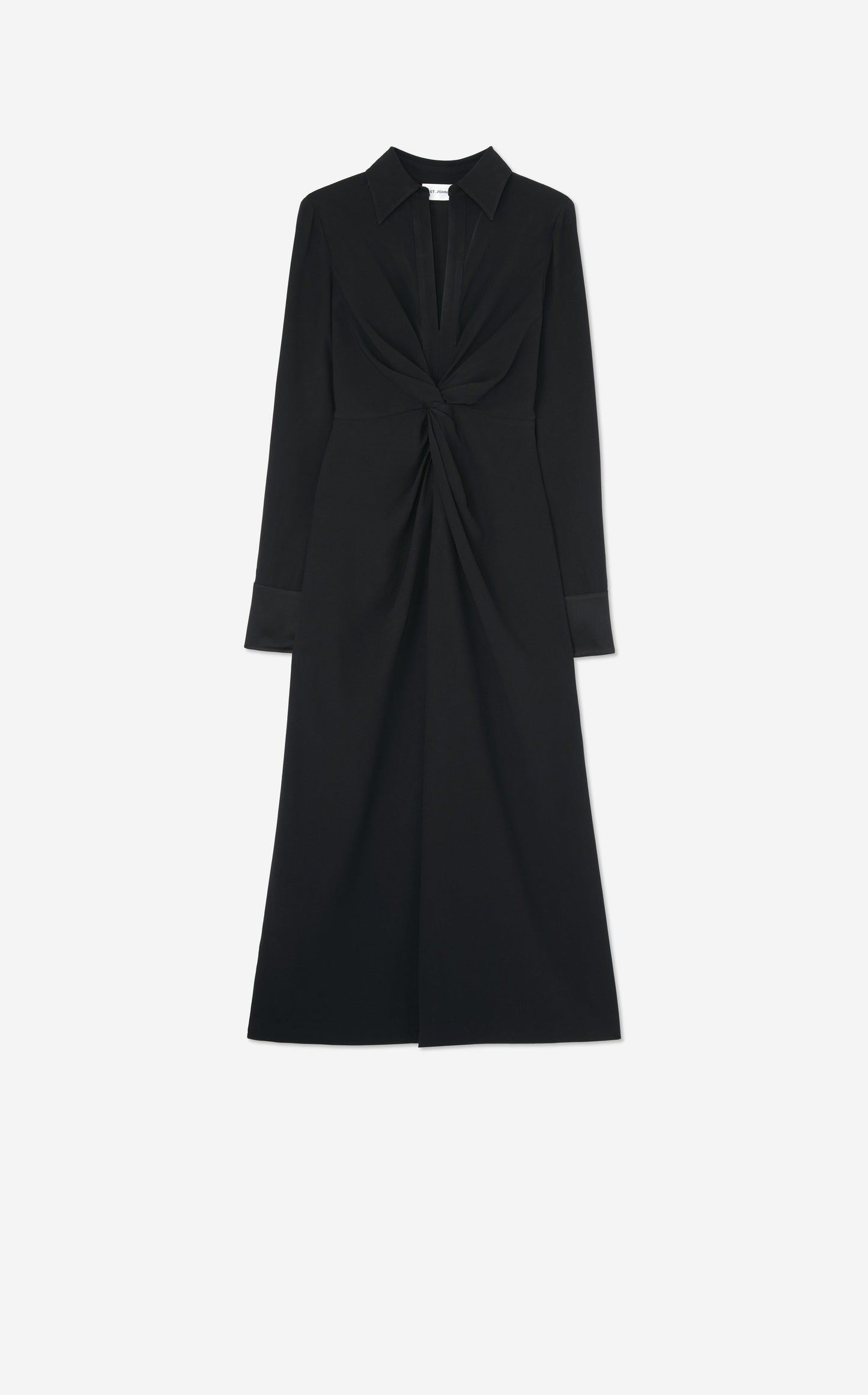 Satin Back Crepe Shirt Dress