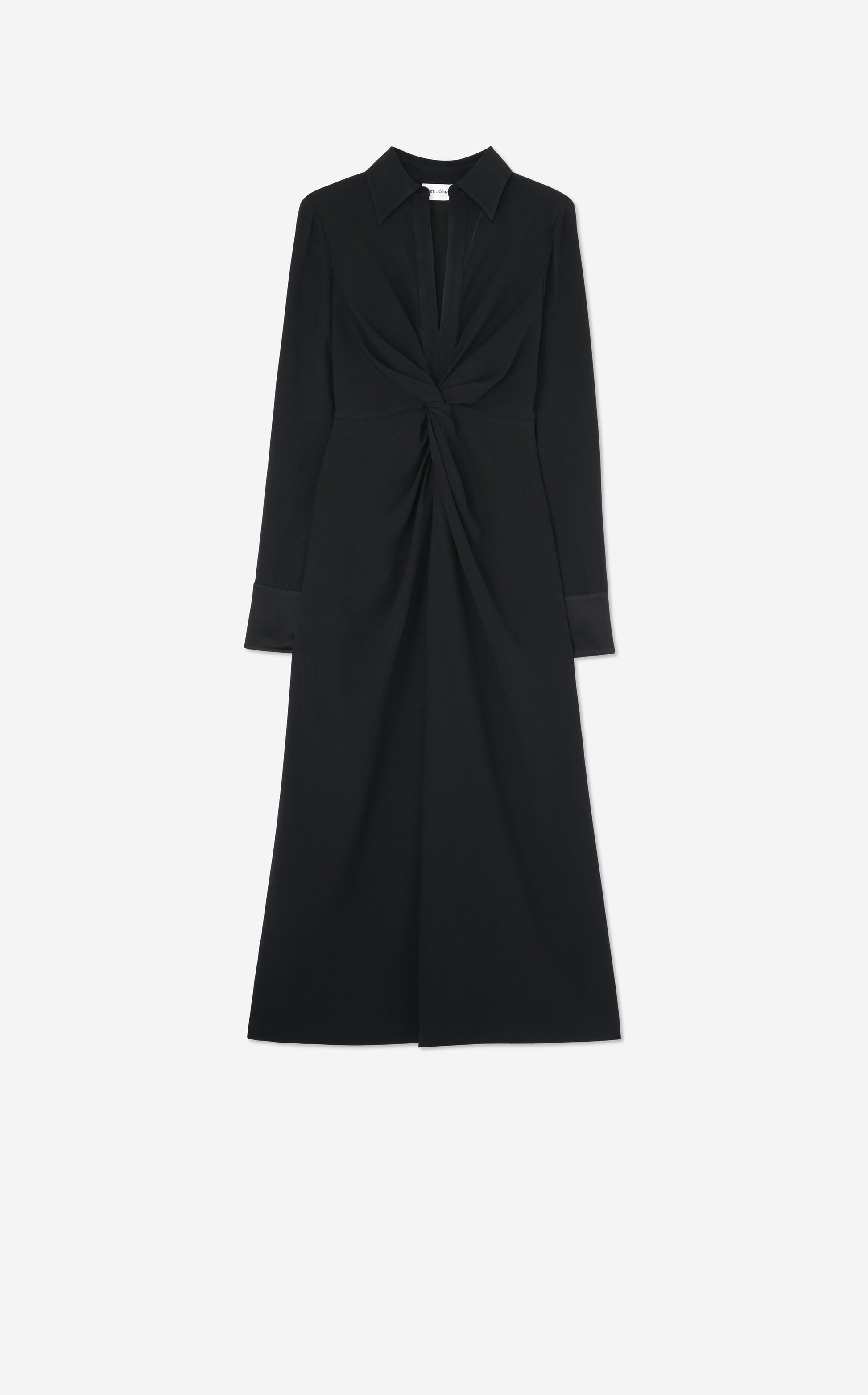Satin Back Crepe Shirt Dress