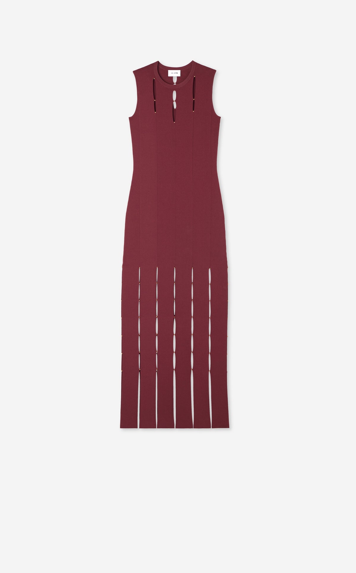Stretch Knit Slit Gown