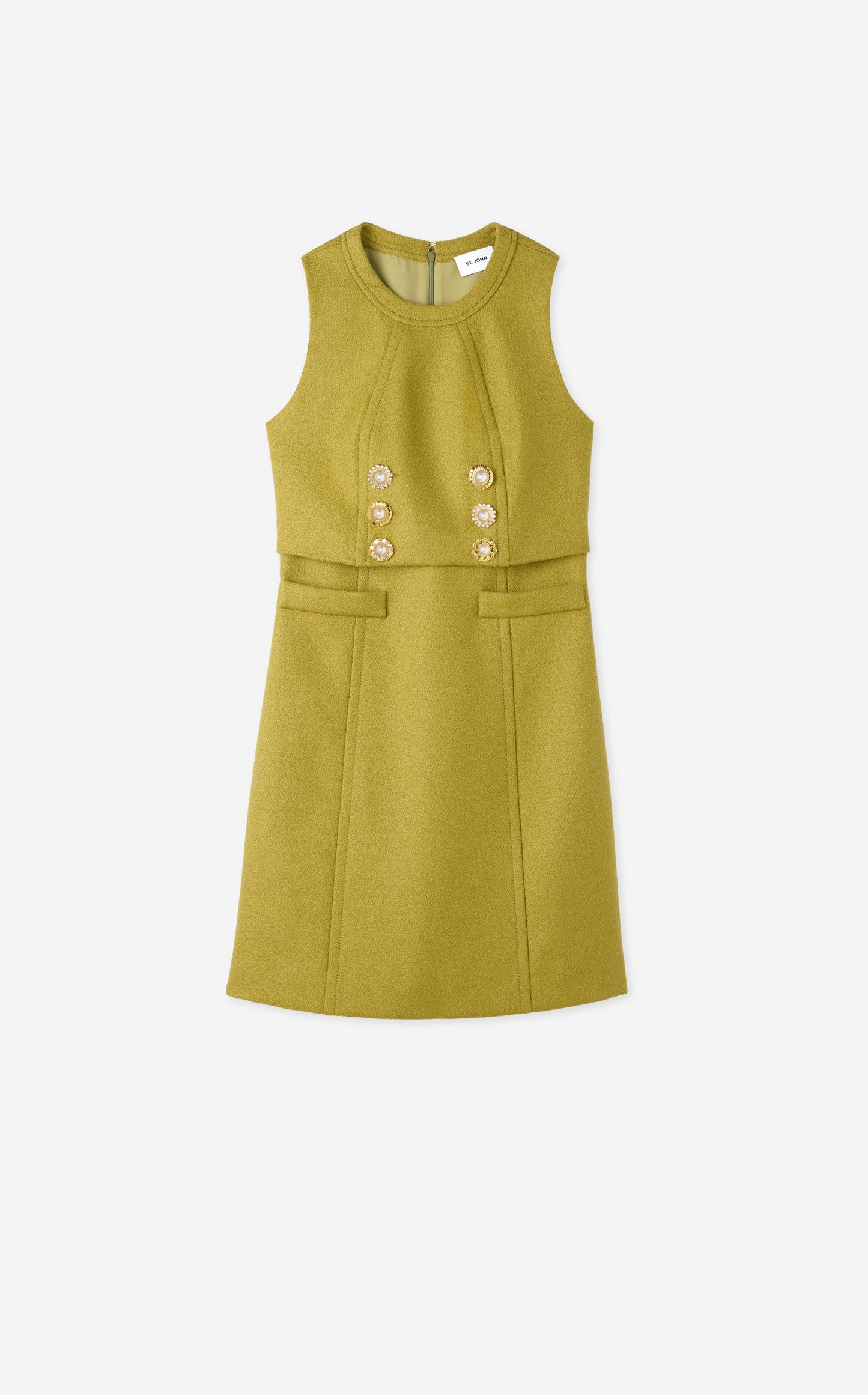 Textured Wool Shift Dress
