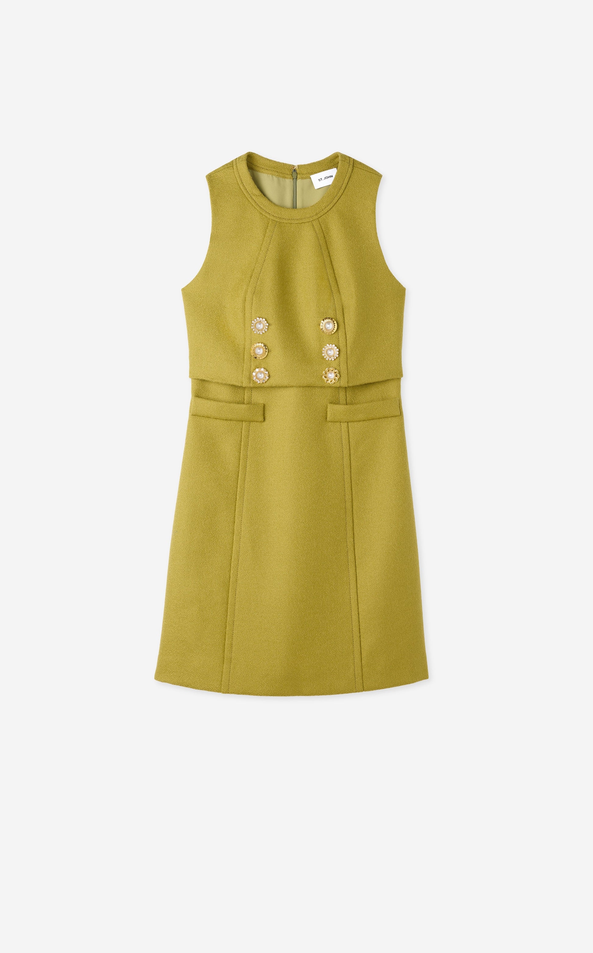 Textured Wool Shift Dress