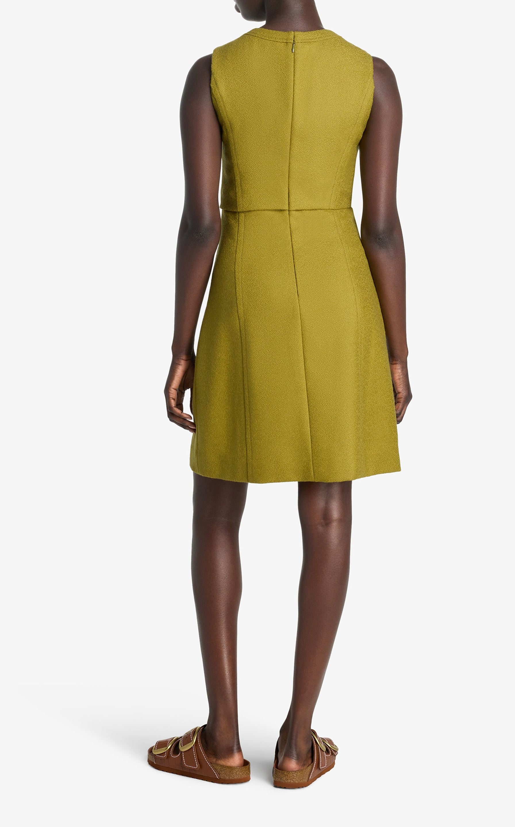 Textured Wool Shift Dress