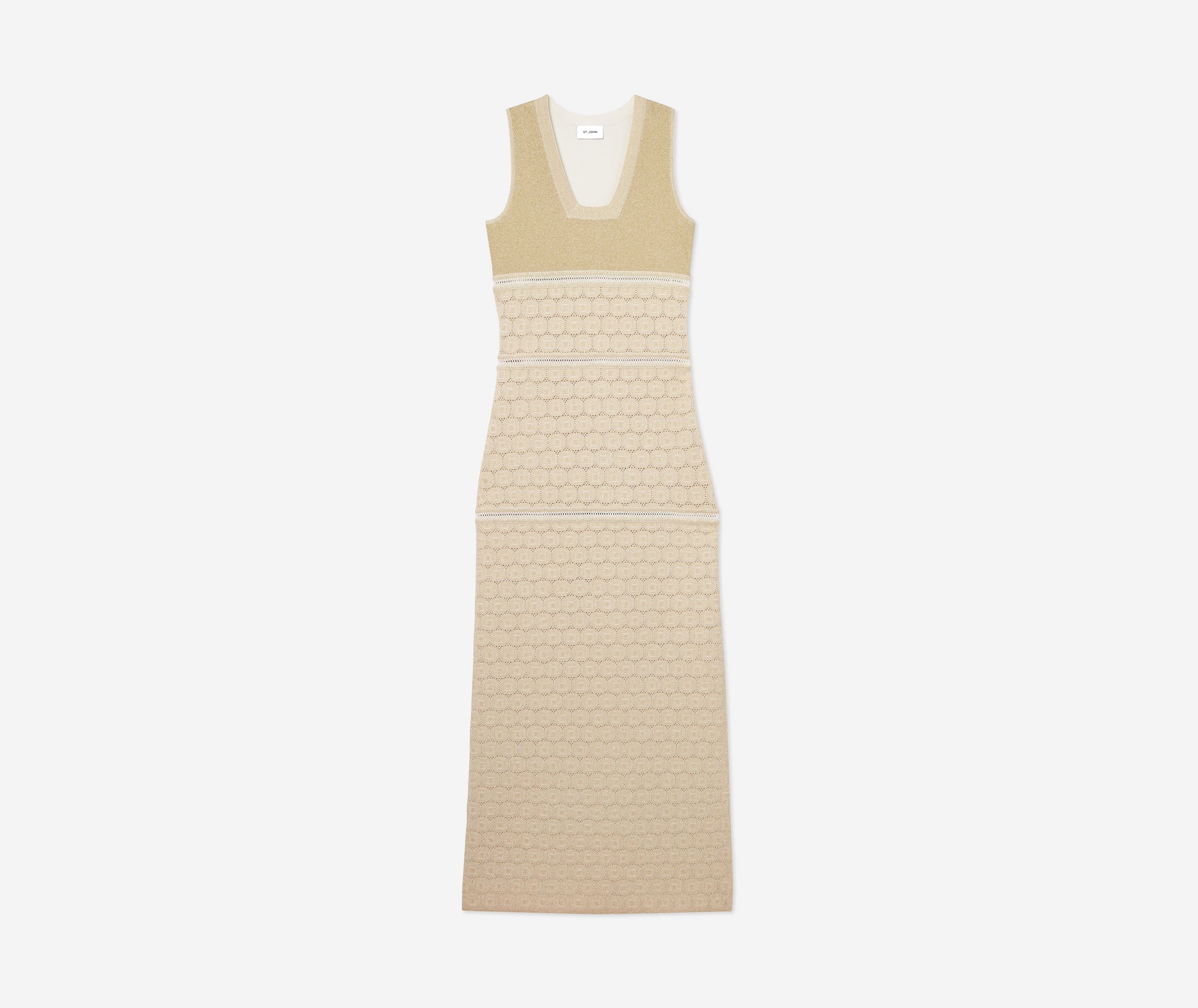 Lurex Pointelle Knit Gown