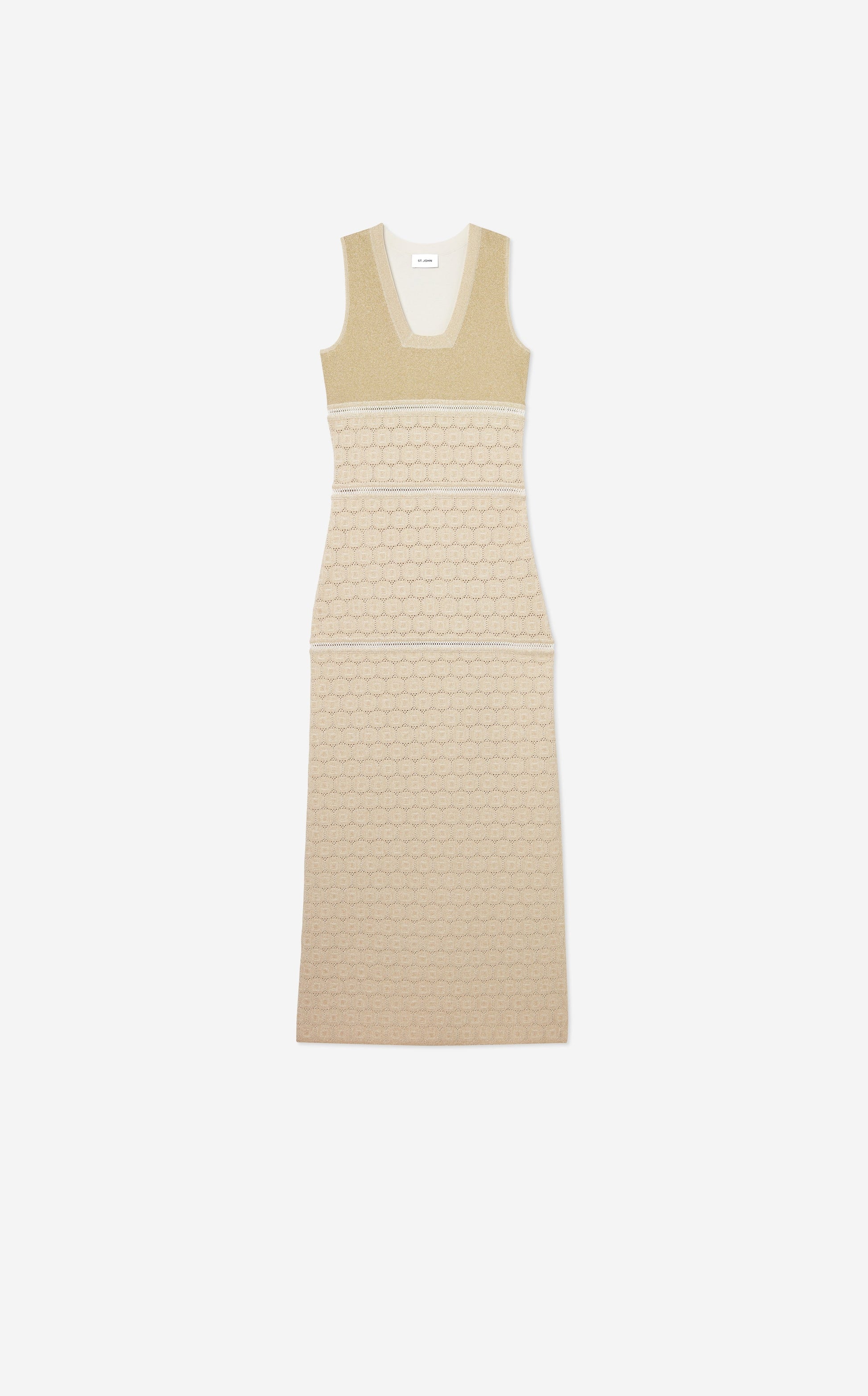 Lurex Pointelle Knit Gown