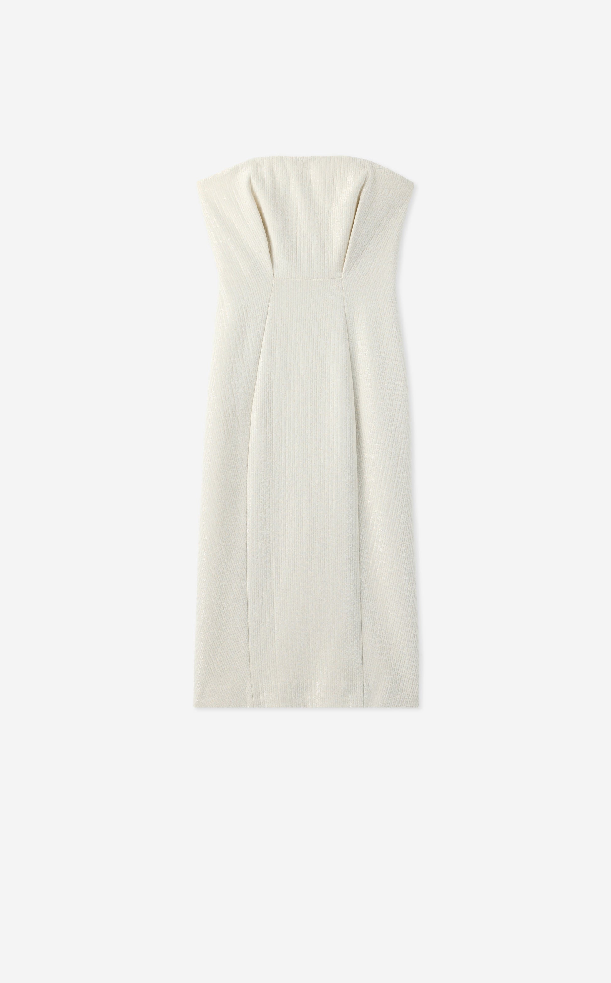 Mesh Sequin Strapless Dress