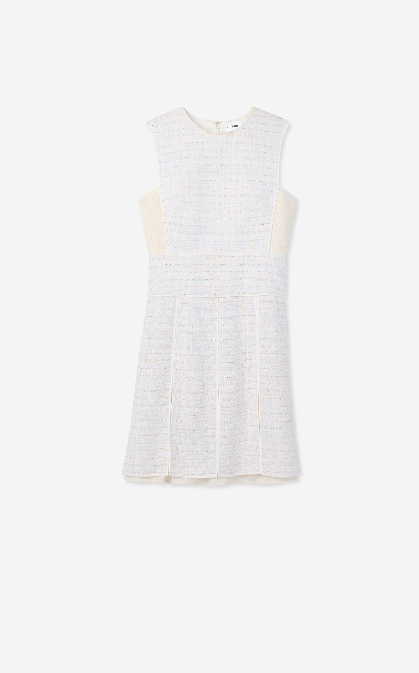 Sequin Tweed Open Weave Dress
