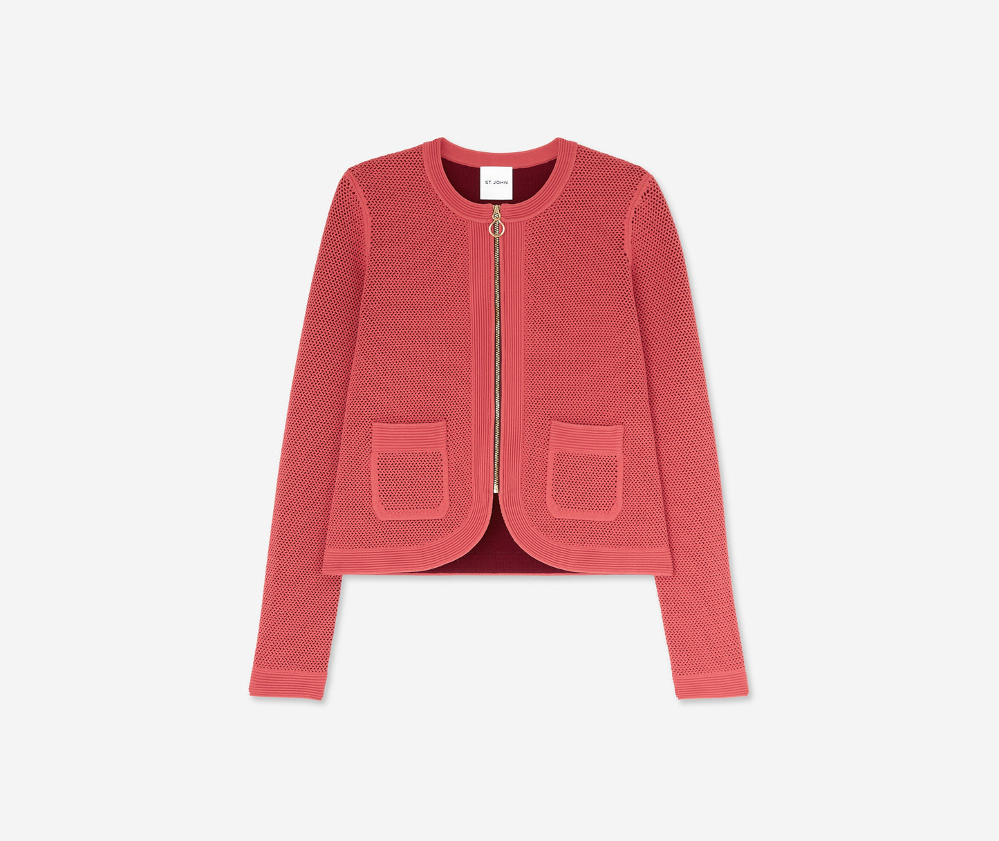 Bi-Tonal Stretch Knit Jacket