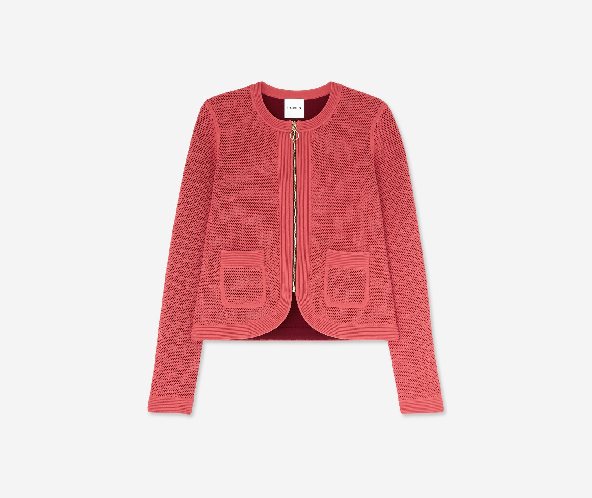 Bi-Tonal Stretch Knit Jacket