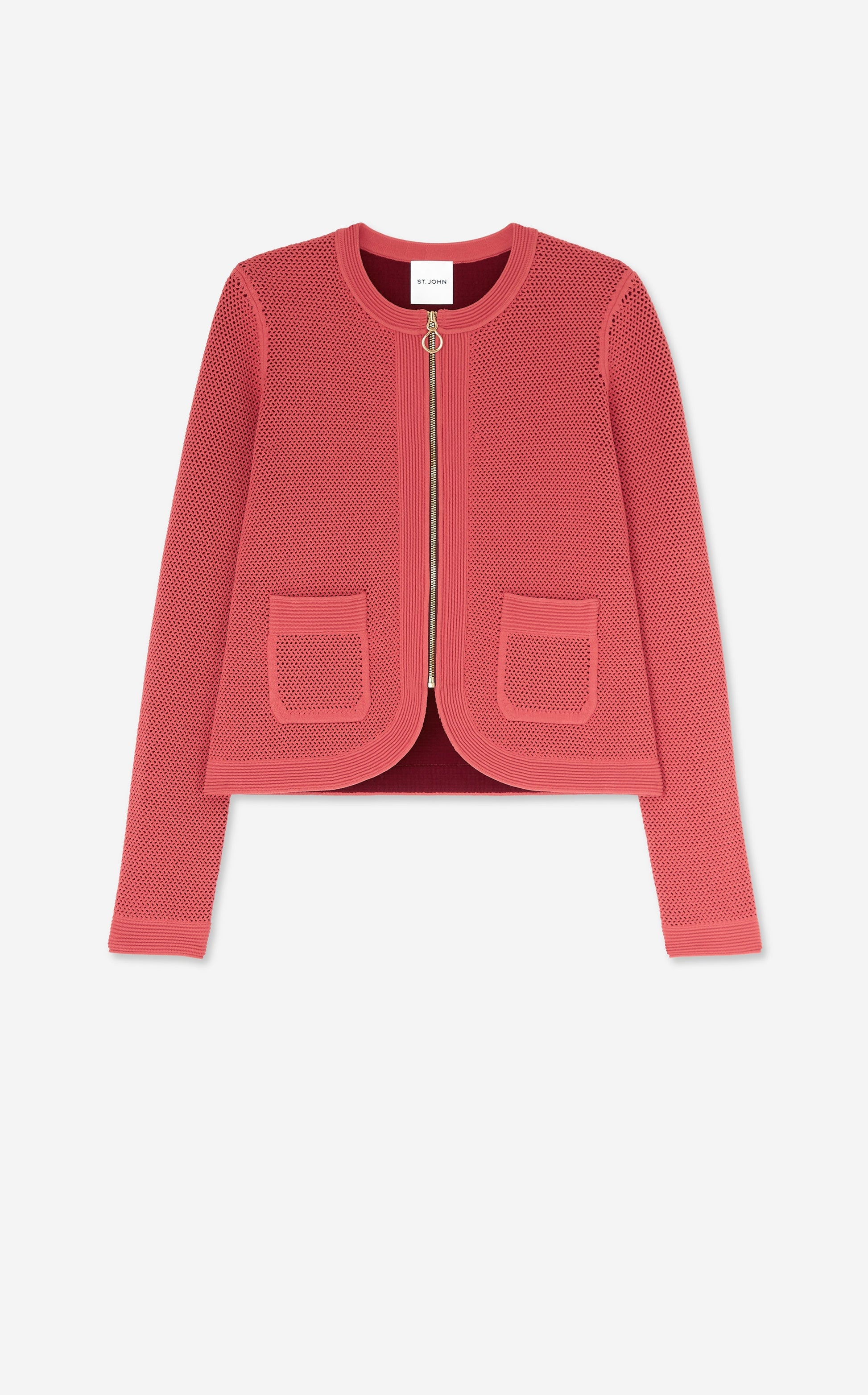 Bi-Tonal Stretch Knit Jacket