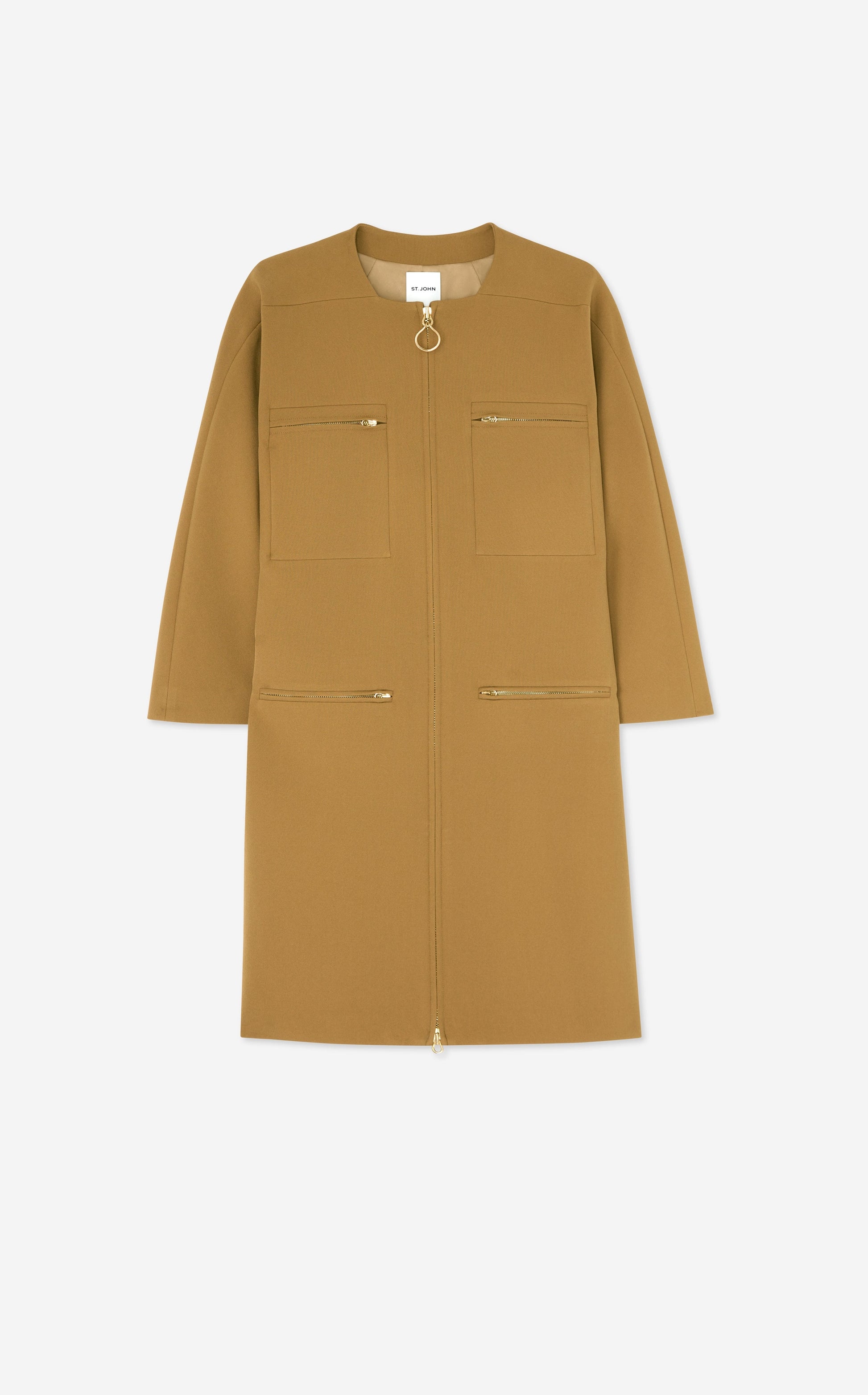 Stretch Crepe Long Jacket