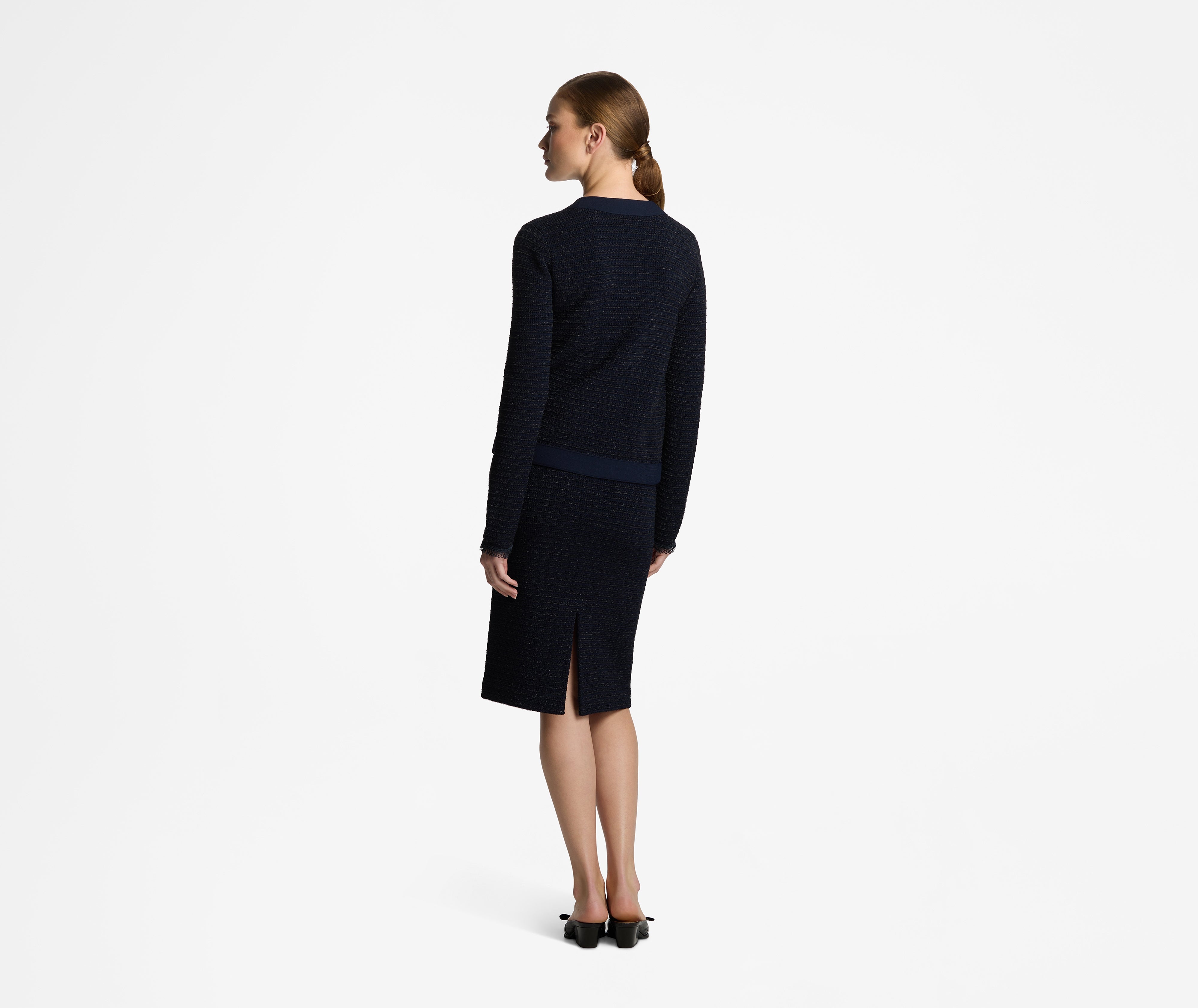 Fringe Knit Short Jacket St. John Knits