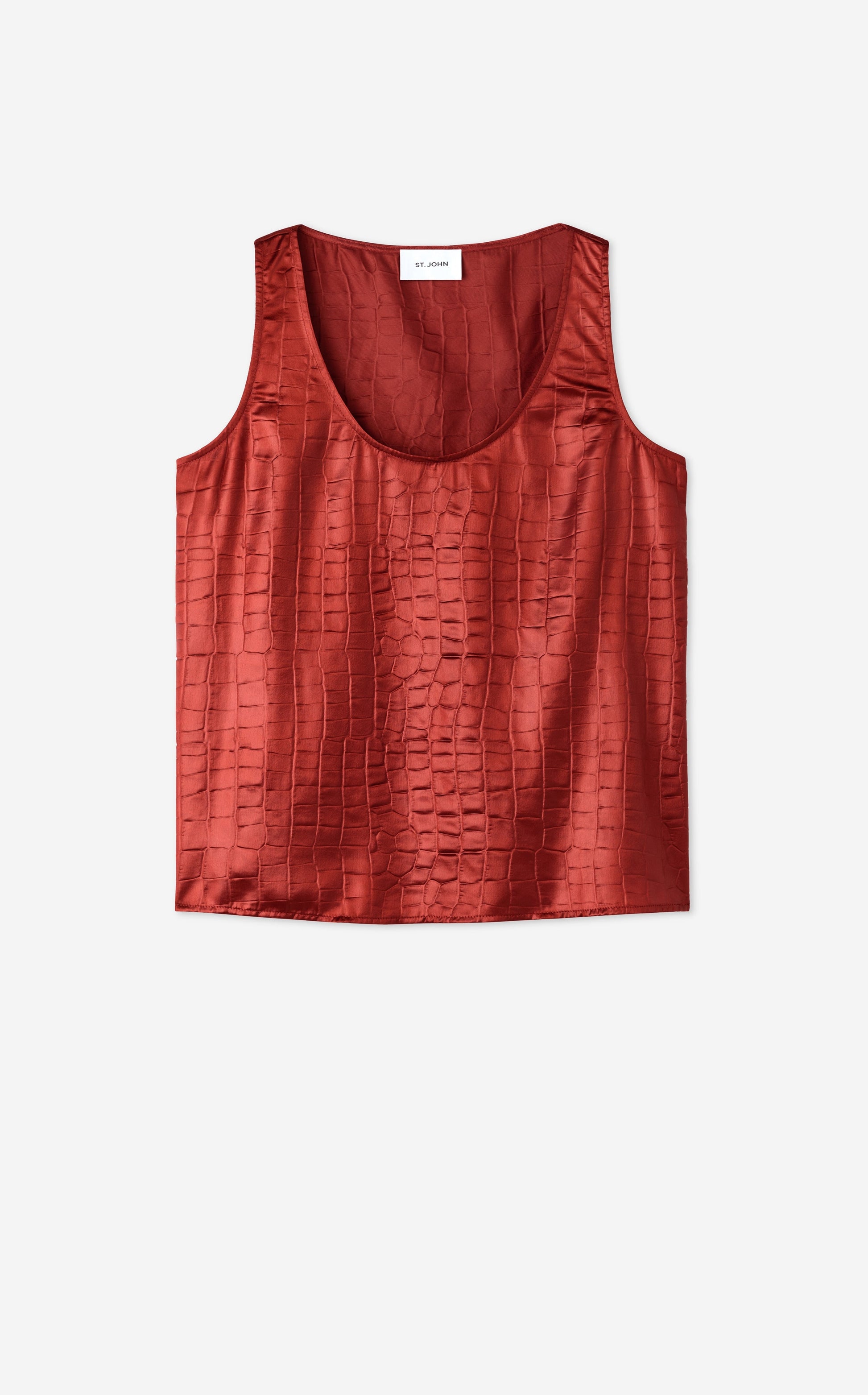 Embossed Crocodile Satin Shell