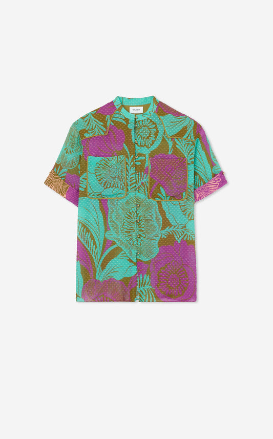 Poppy Print Short Sleeve Top