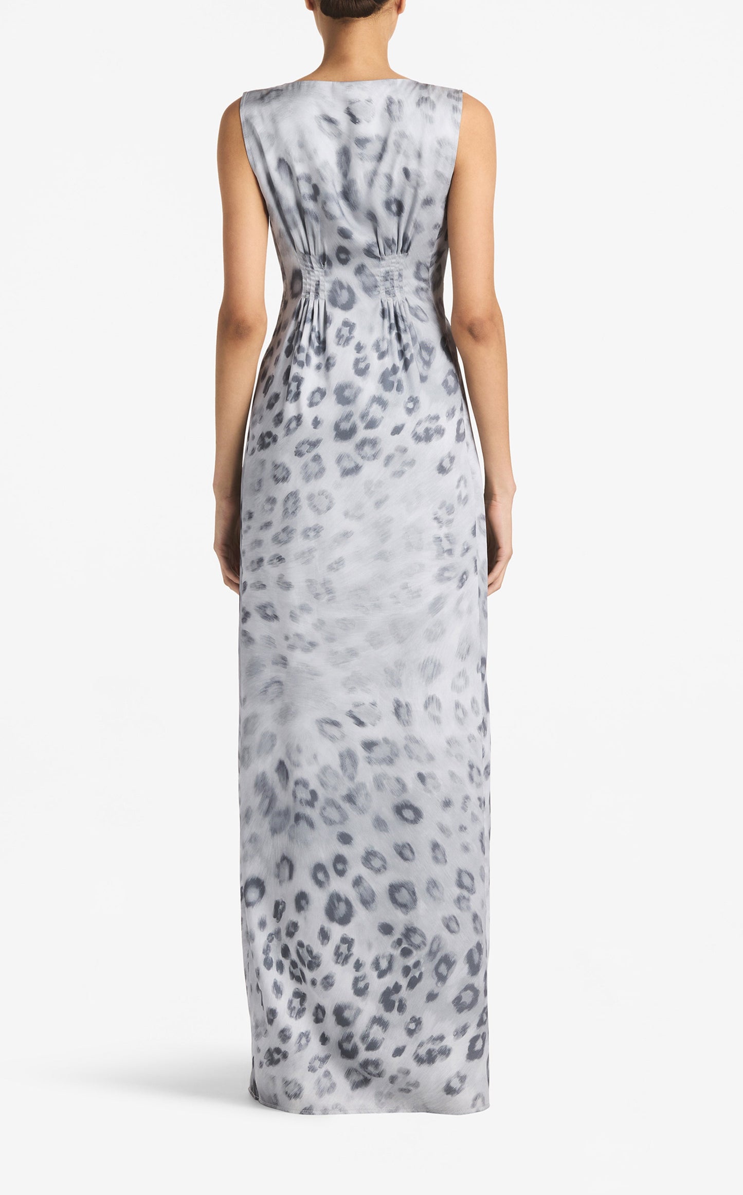 Painted Leopard Print Long Dress