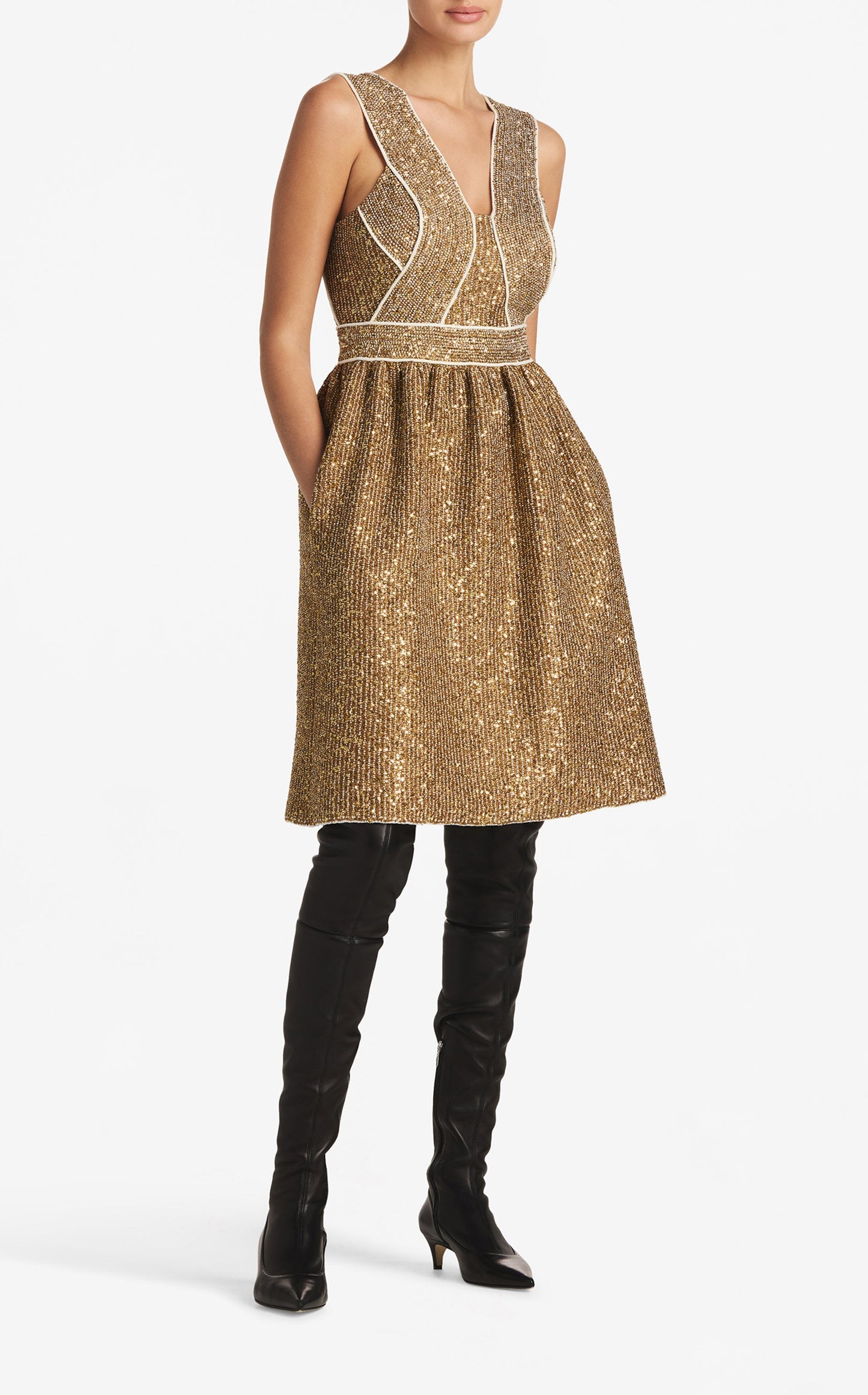 Stretch Sequin Knit Dress
