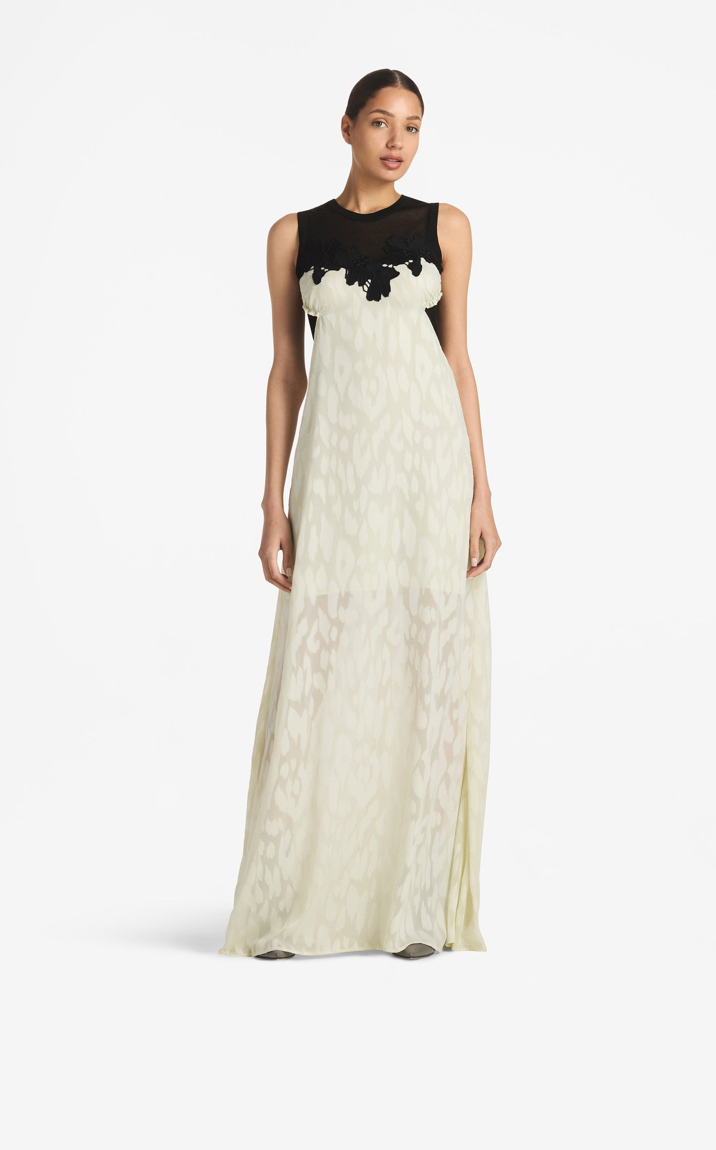 Leopard Fil Coupe Gown