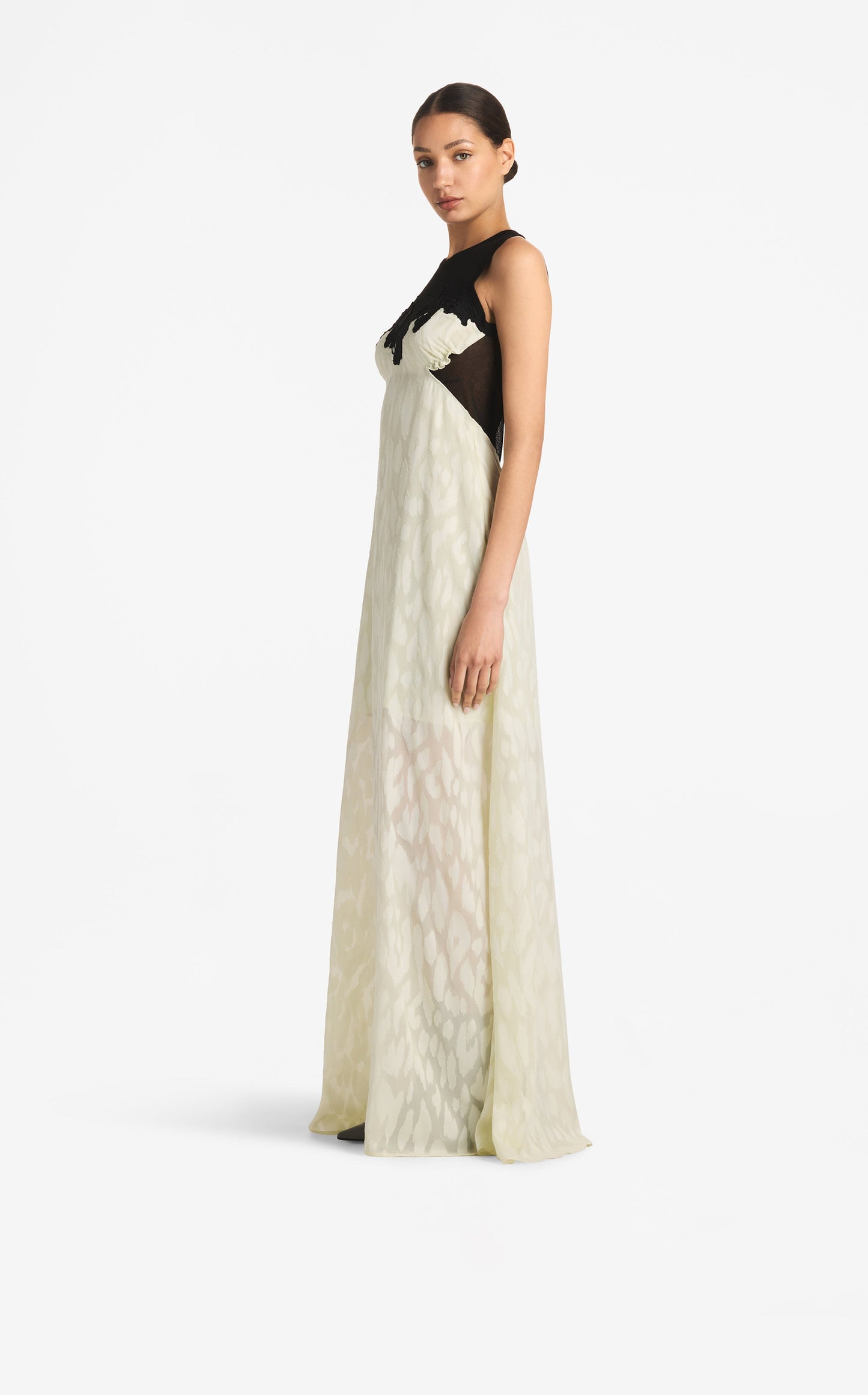Leopard Fil Coupe Gown