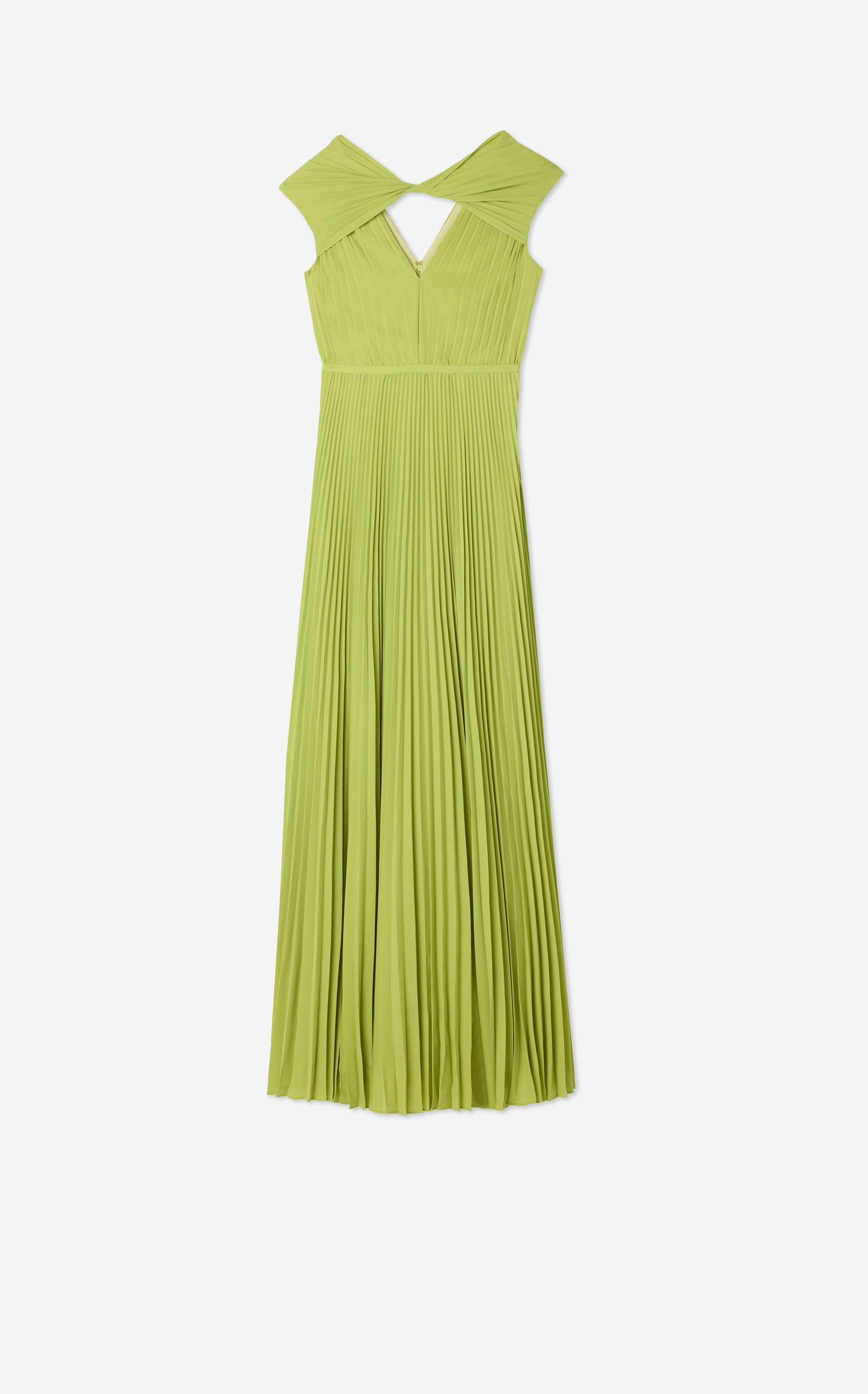 Pleated Keyhole Gown