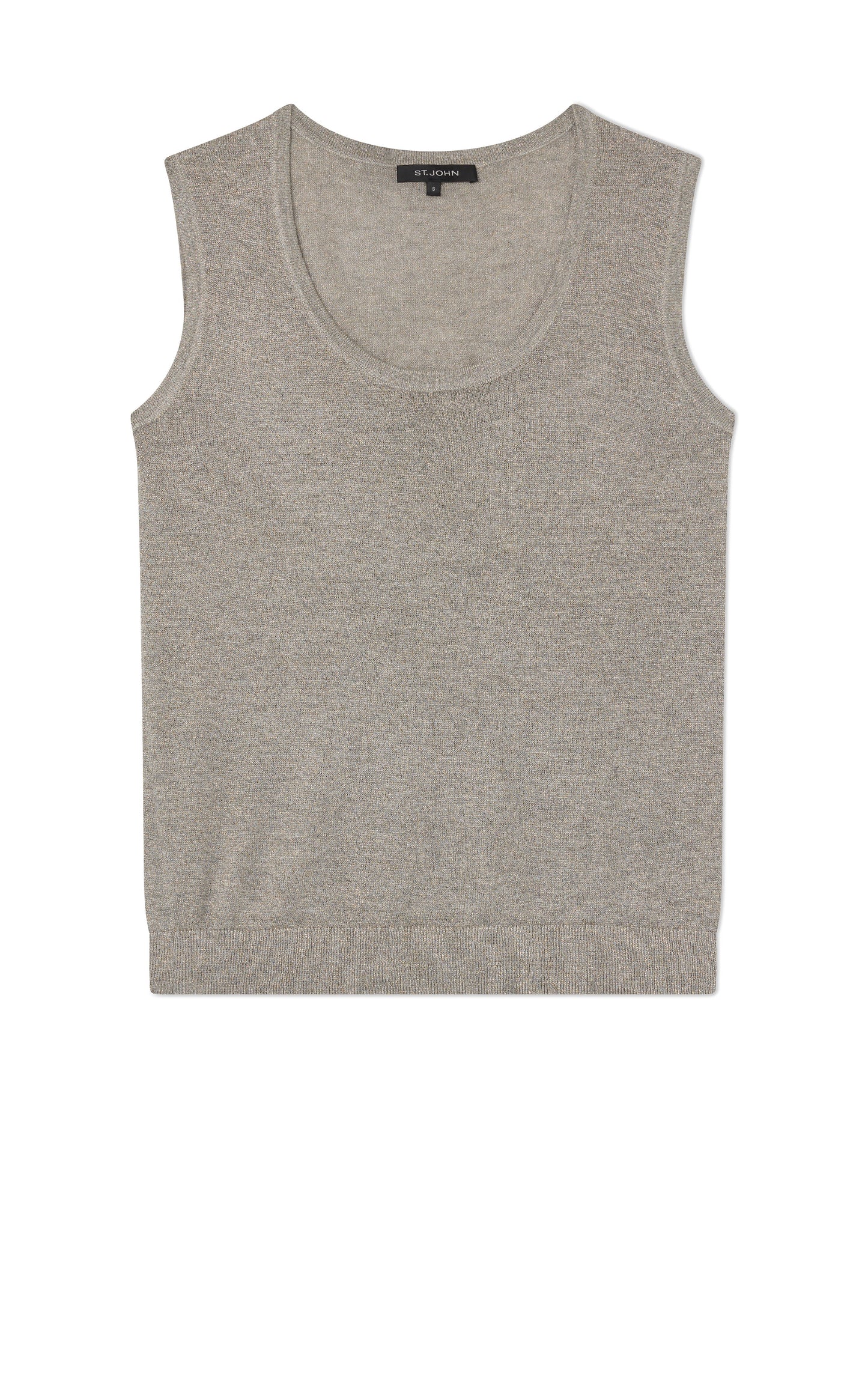 Shimmer Scoop Neck Shell