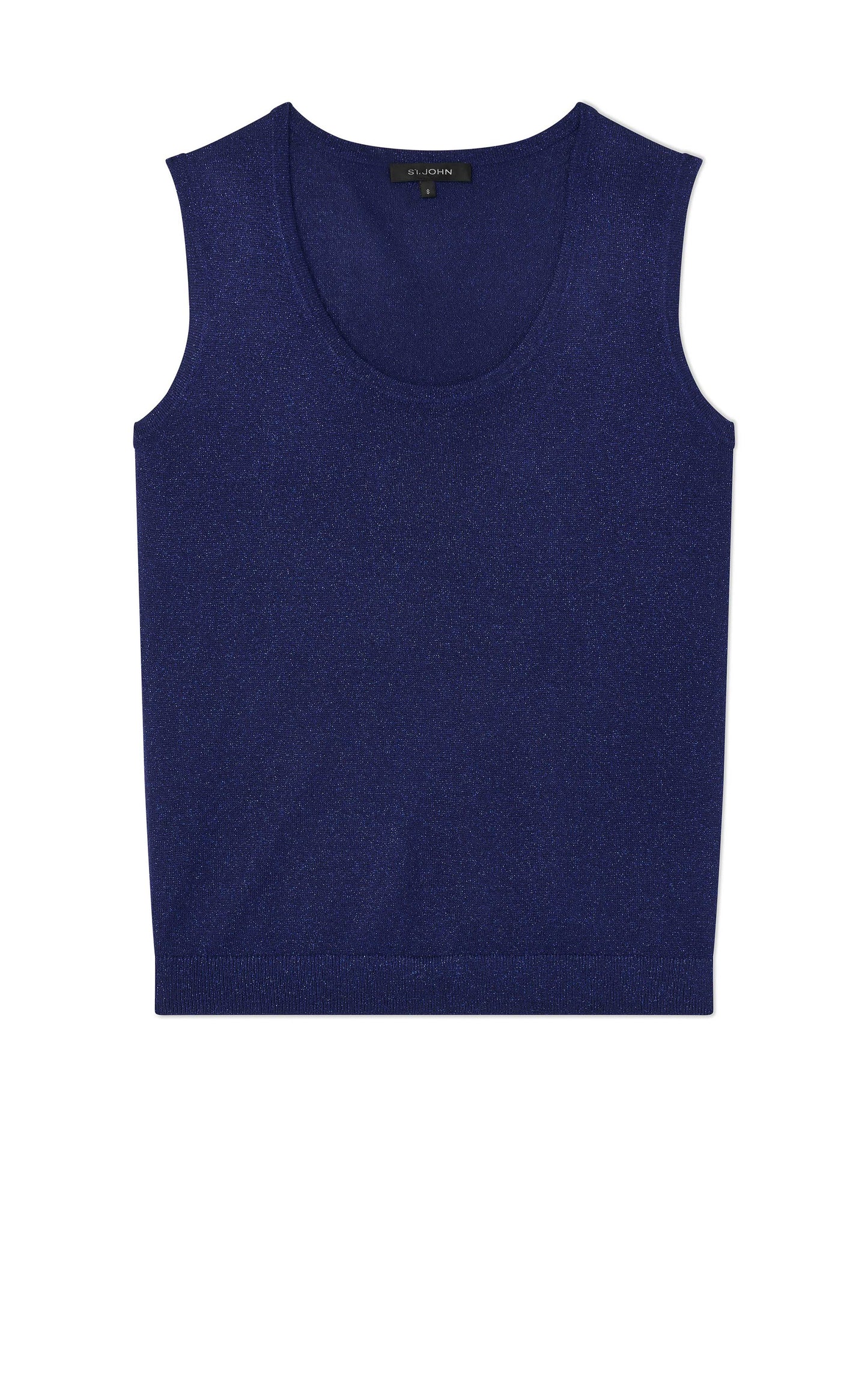 Shimmer Scoop Neck Shell