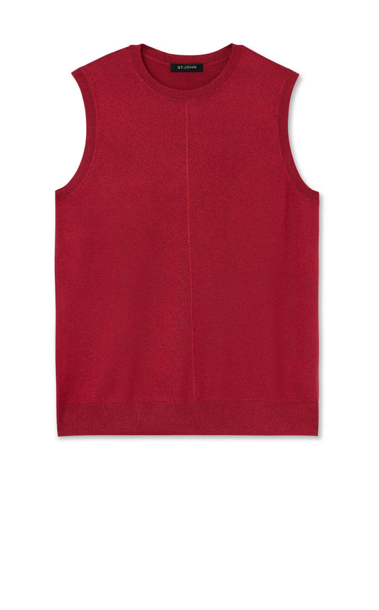 Fine Gauge Lurex Knit Shell