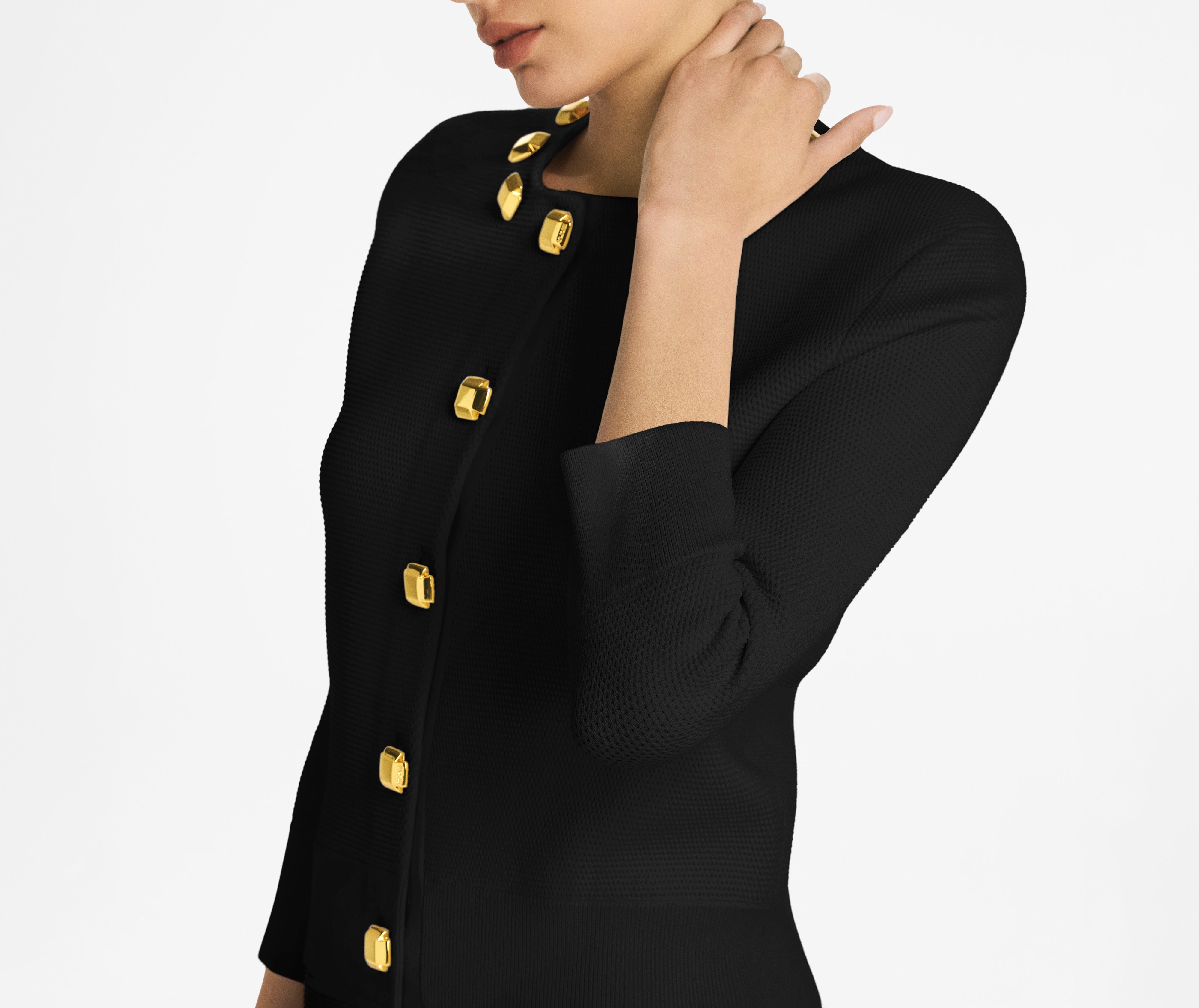 Studded Pique Knit Cardigan – St. John Knits