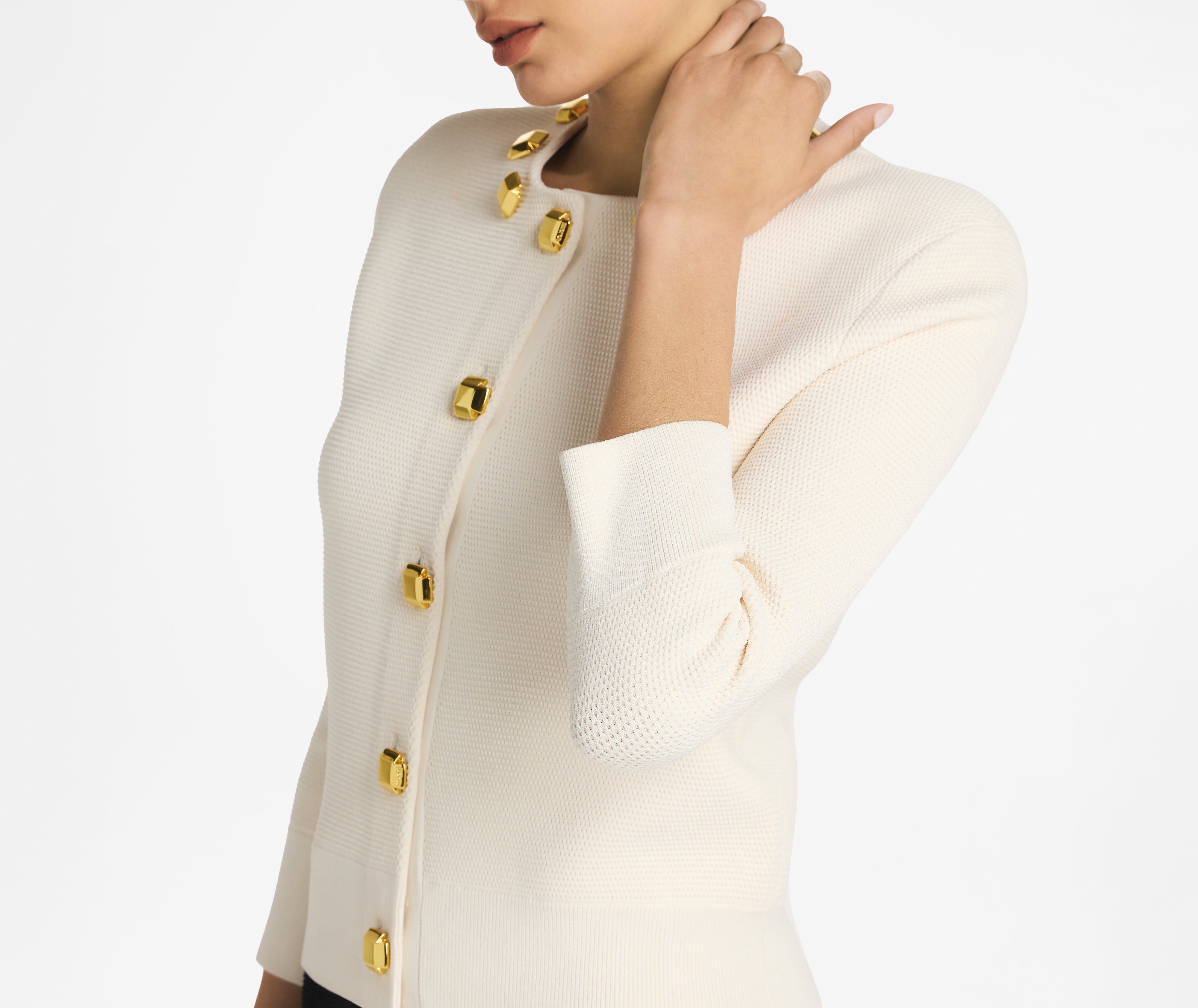 Studded Pique Knit Cardigan – St. John Knits
