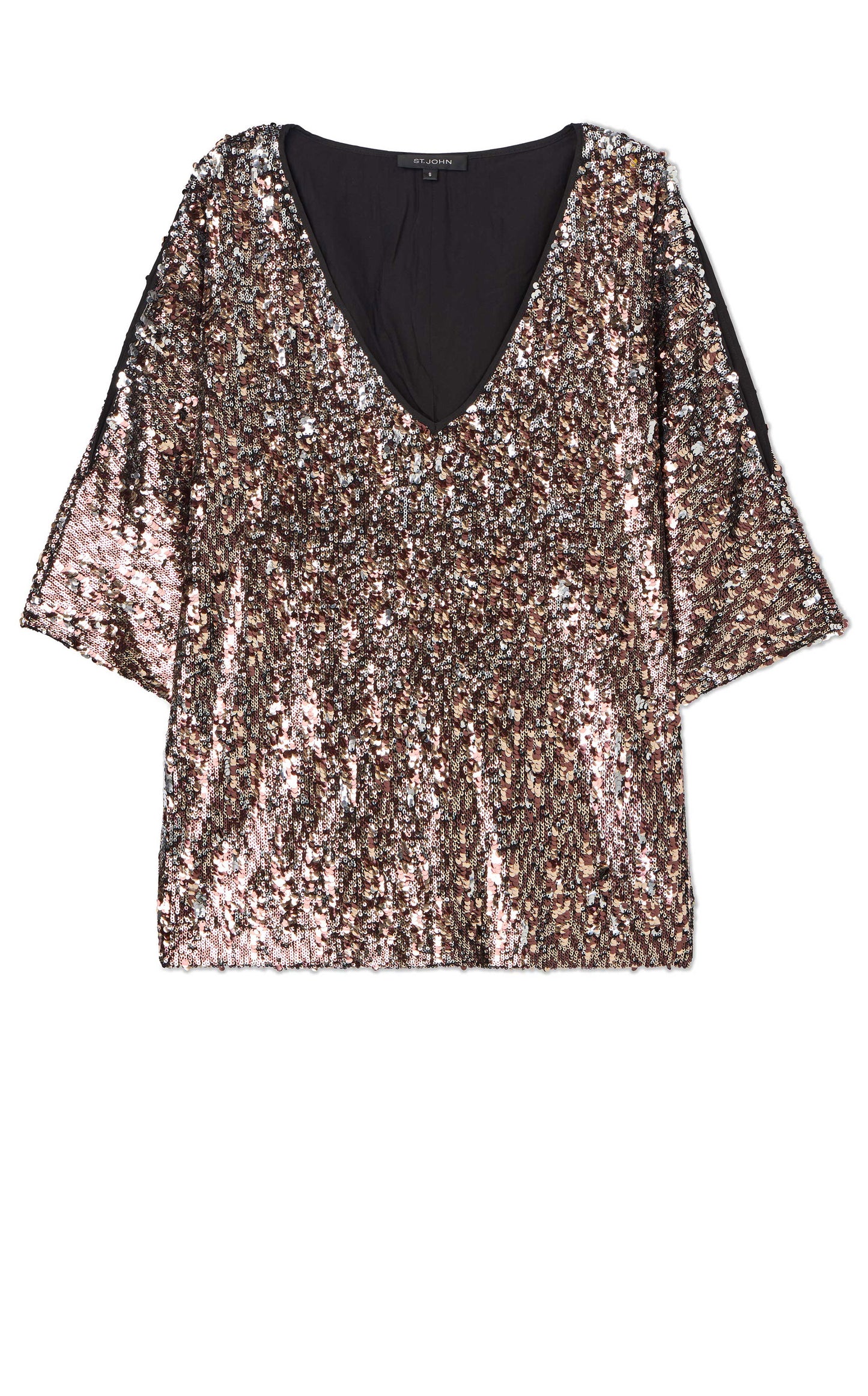 Sequin V-Neck Blouse