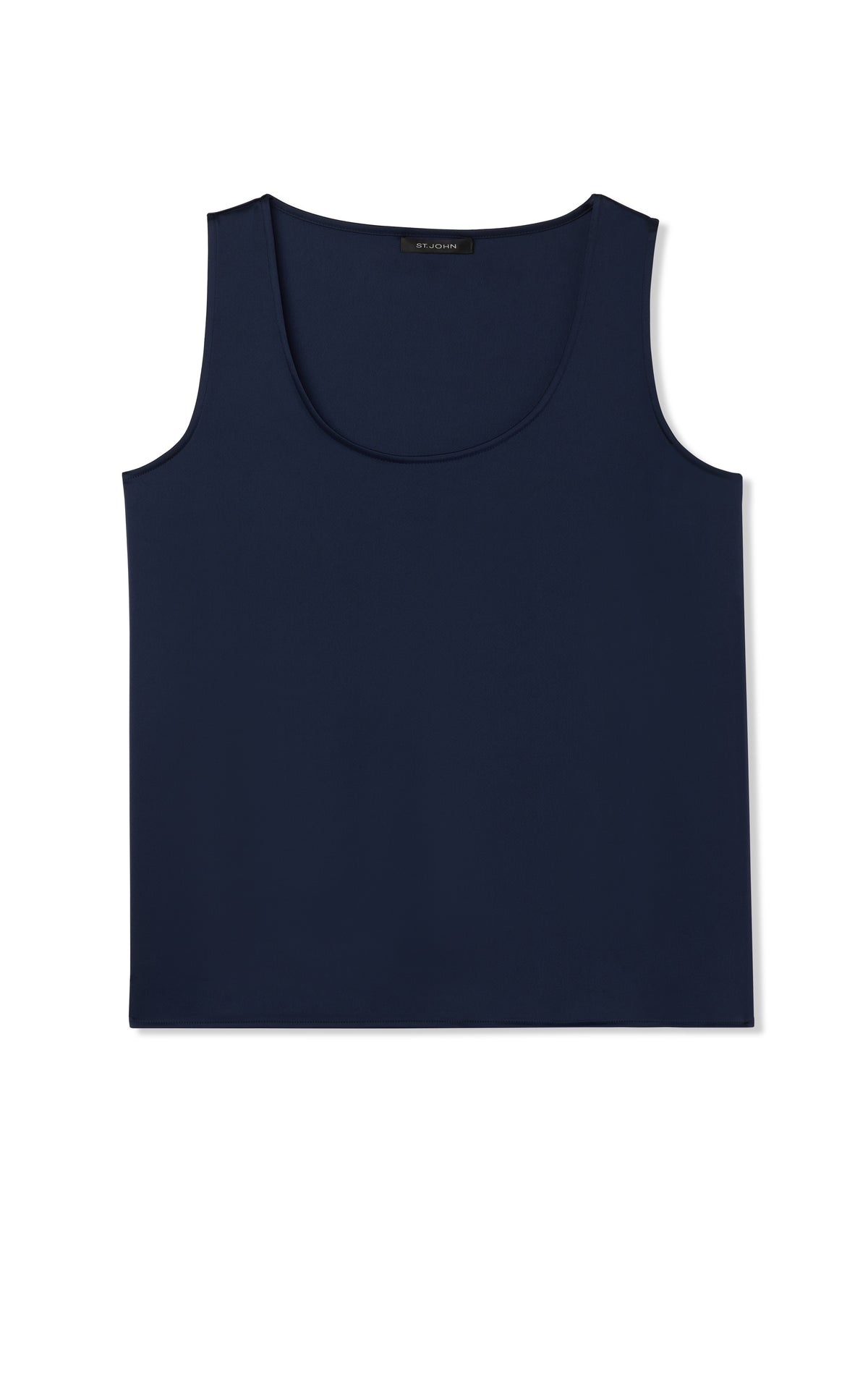 Liquid Satin Scoop Neck Shell