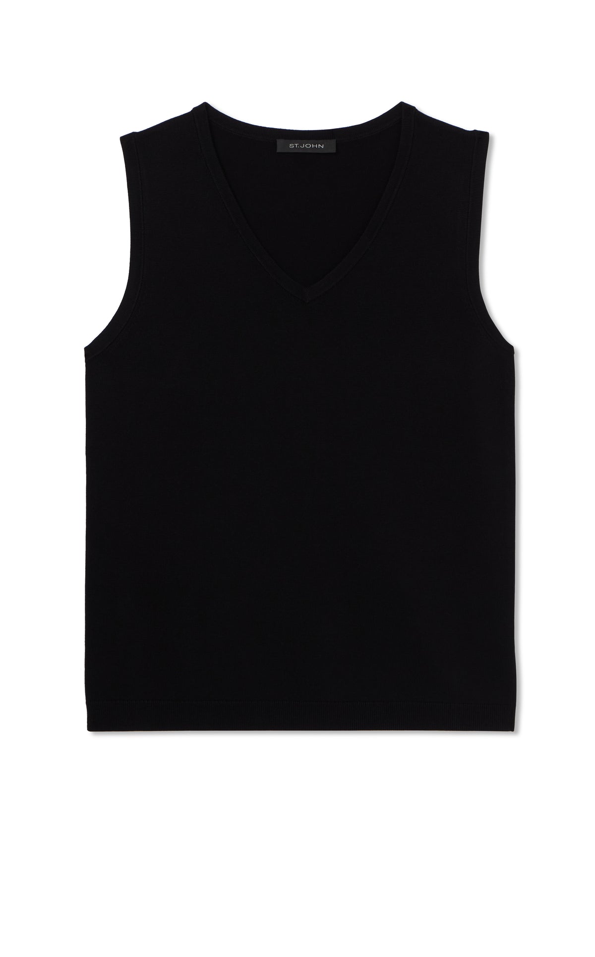 Jersey Knit V-Neck Shell