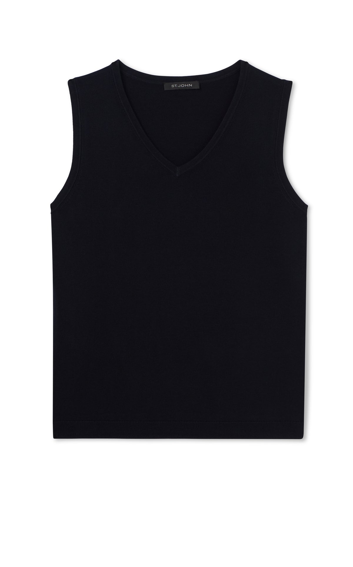 Jersey Knit V-Neck Shell